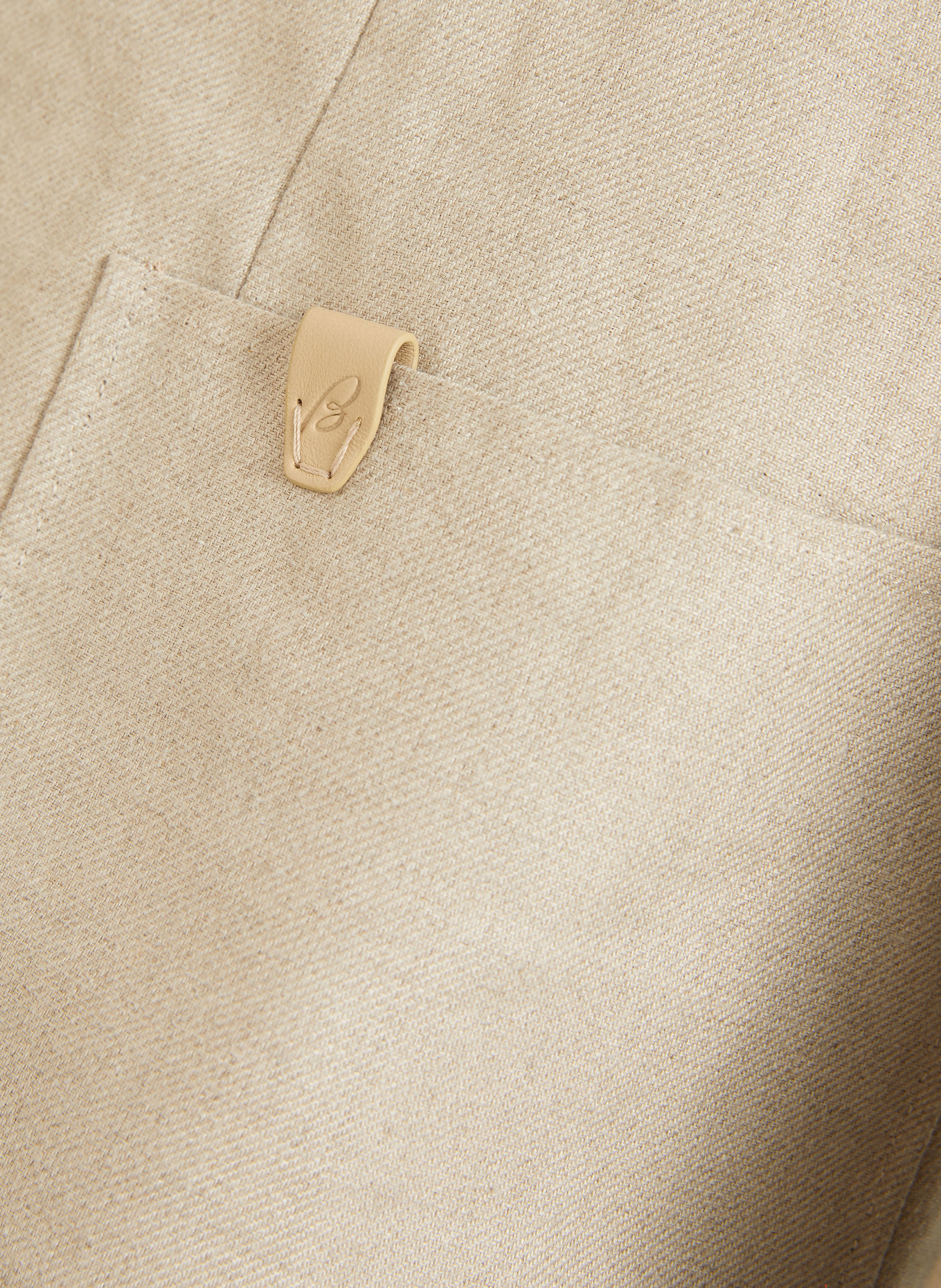 Brioni Linnen colbert met normale pasvorm: BEIGE