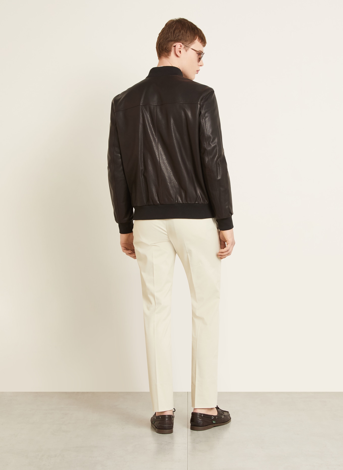 Brioni Lederjacke: DUNKELBRAUN