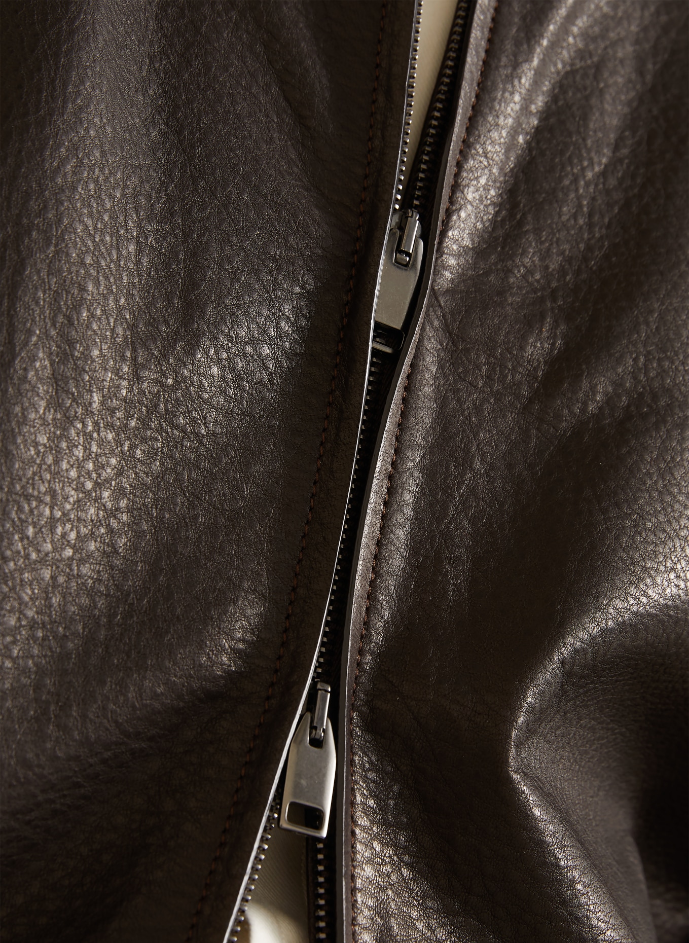 Brioni Lederjacke: DUNKELBRAUN