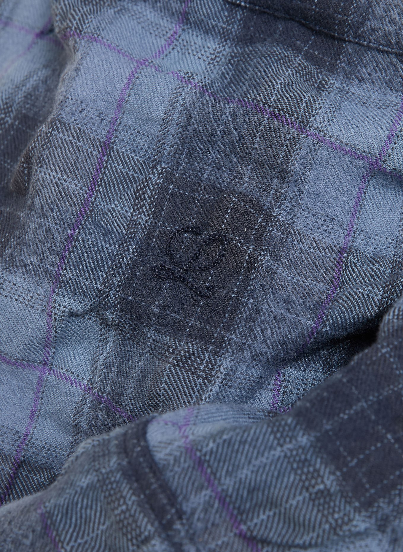 LOEWE Overhemd Comfort Fit: DONKERBLAUW / PAARS / LICHTBLAUW