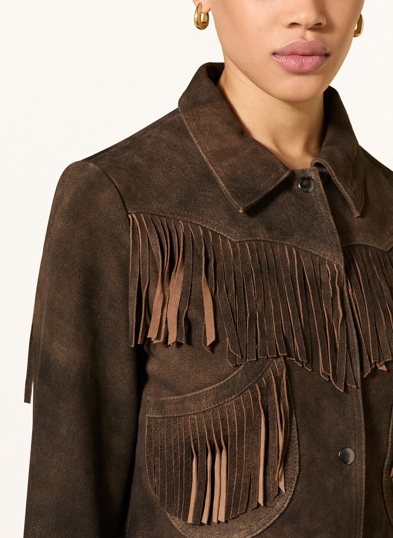 RICANO Leren jas SEDLEY: MARRON FONCÉ