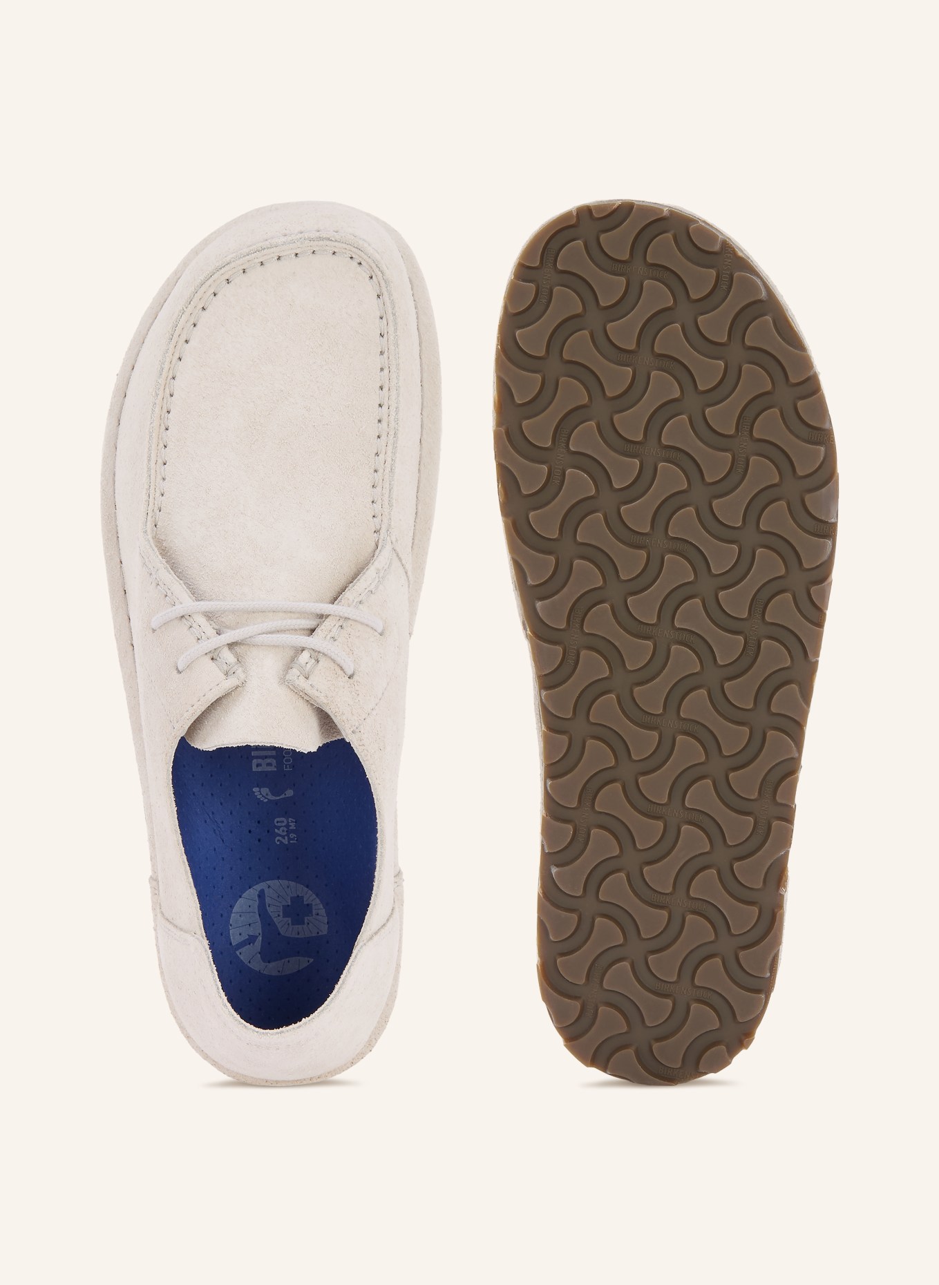 BIRKENSTOCK Sznurowane buty UTTI LACE: KREMOWY