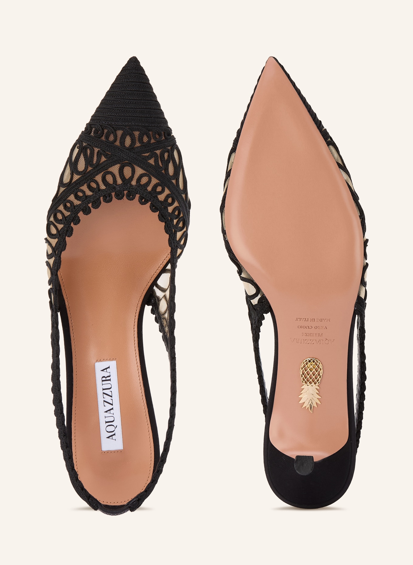 AQUAZZURA Slingpumps KAHLO: ZWART