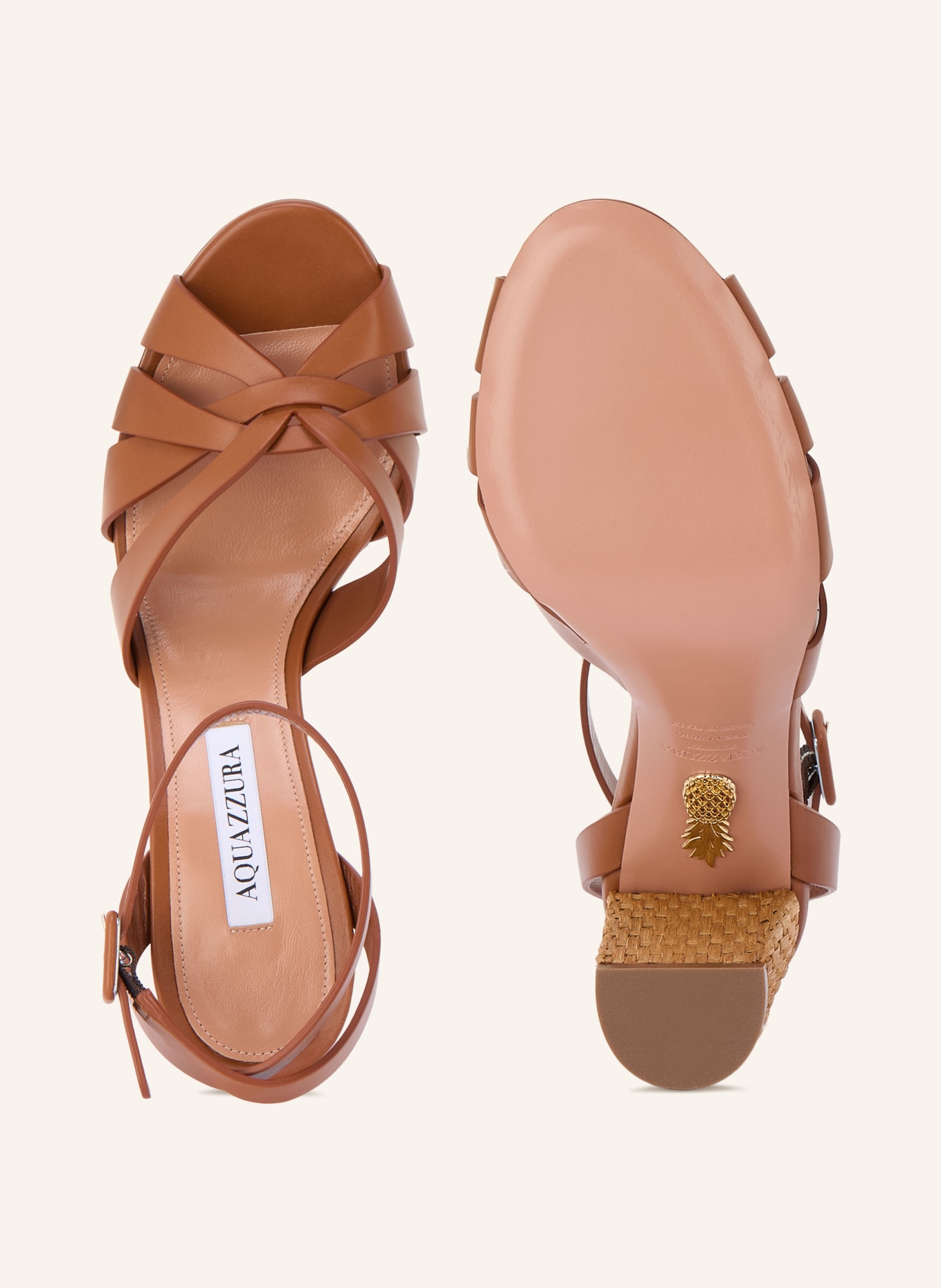 AQUAZZURA Sandaaltjes COPACABANA: BRUIN