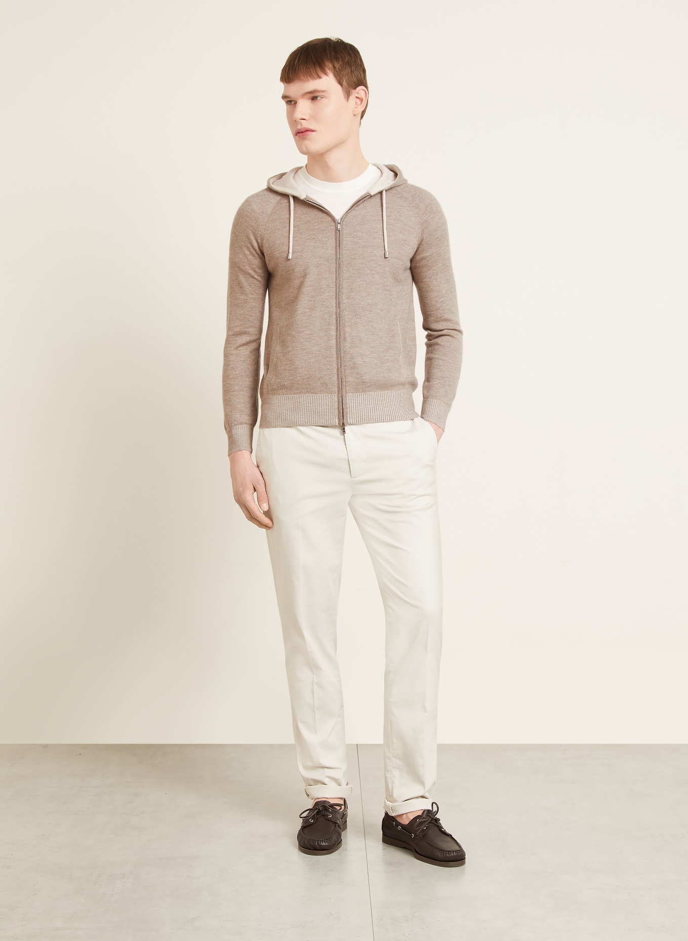 FIORONI Vest met kasjmier: TAUPE