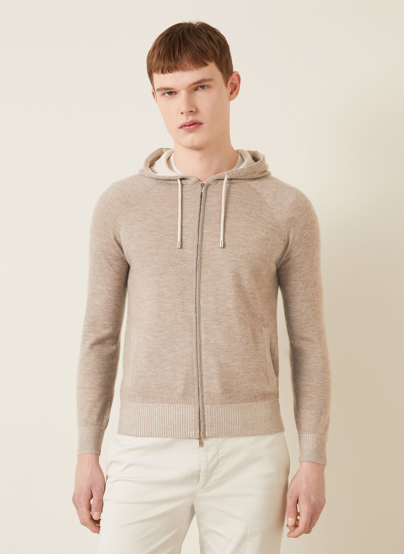 FIORONI Vest met kasjmier: TAUPE