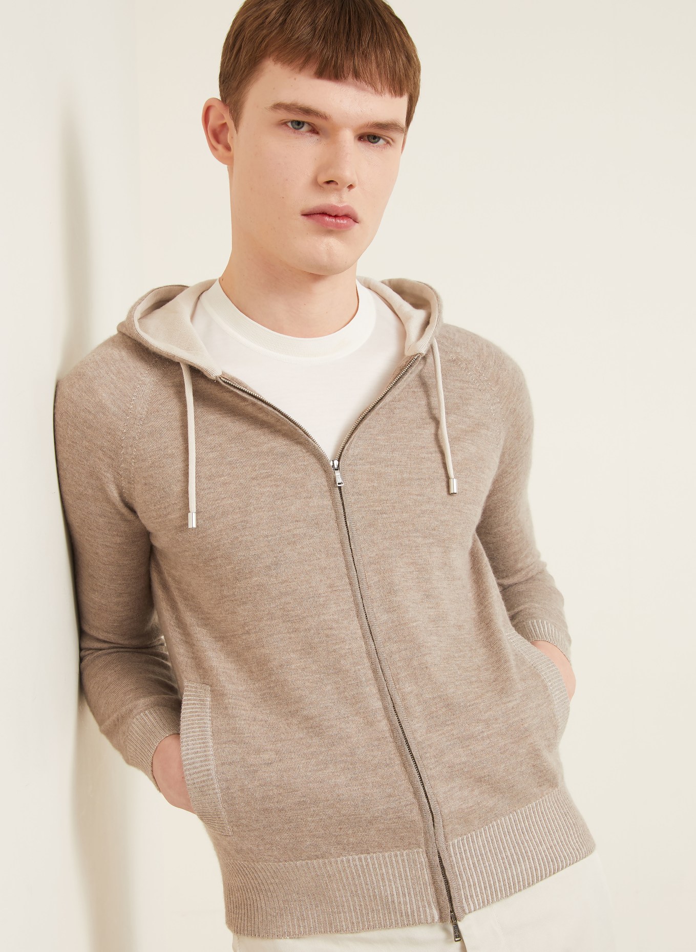 FIORONI Vest met kasjmier: TAUPE