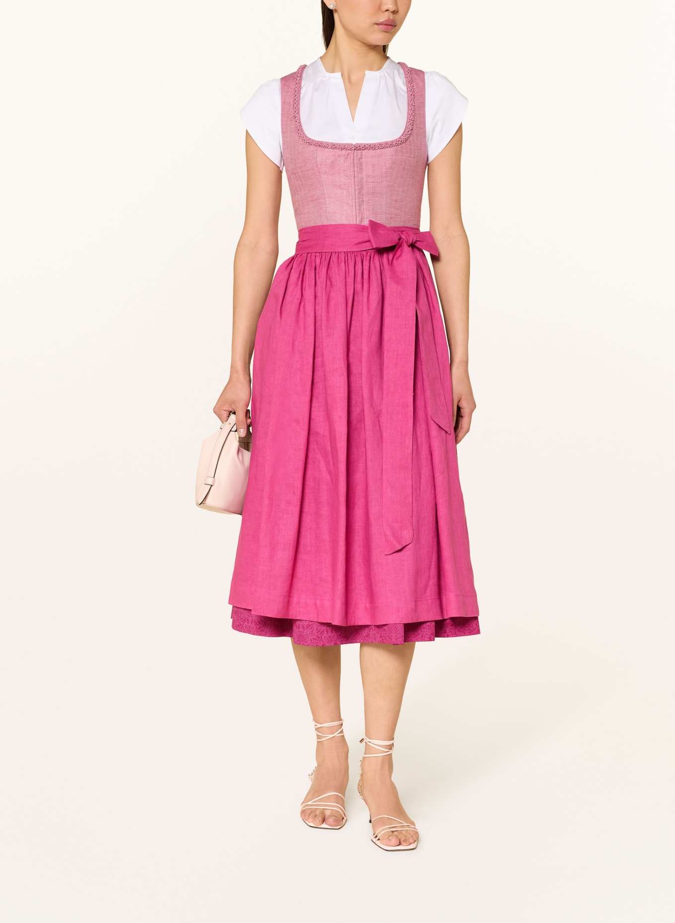 Johann & Johanna Dirndl in a mix of fabrics: PINK / PINK
