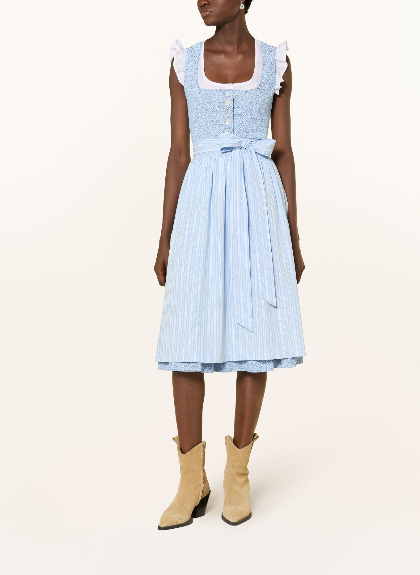 Hammerschmid Dirndl BRAUNSEE: BLAU / HELLBLAU / WEISS