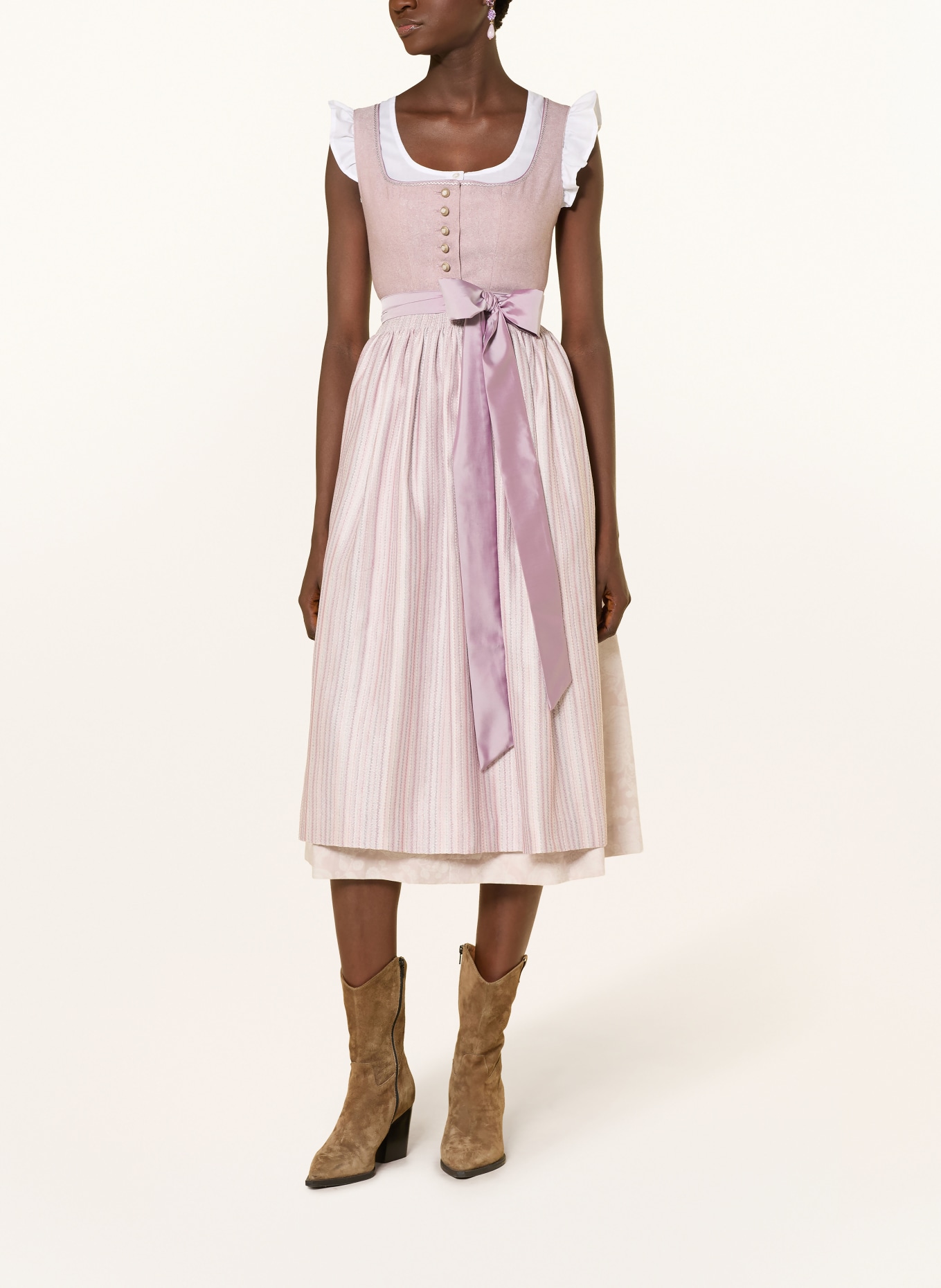 Hammerschmid Dirndl: HELLLILA / CREME