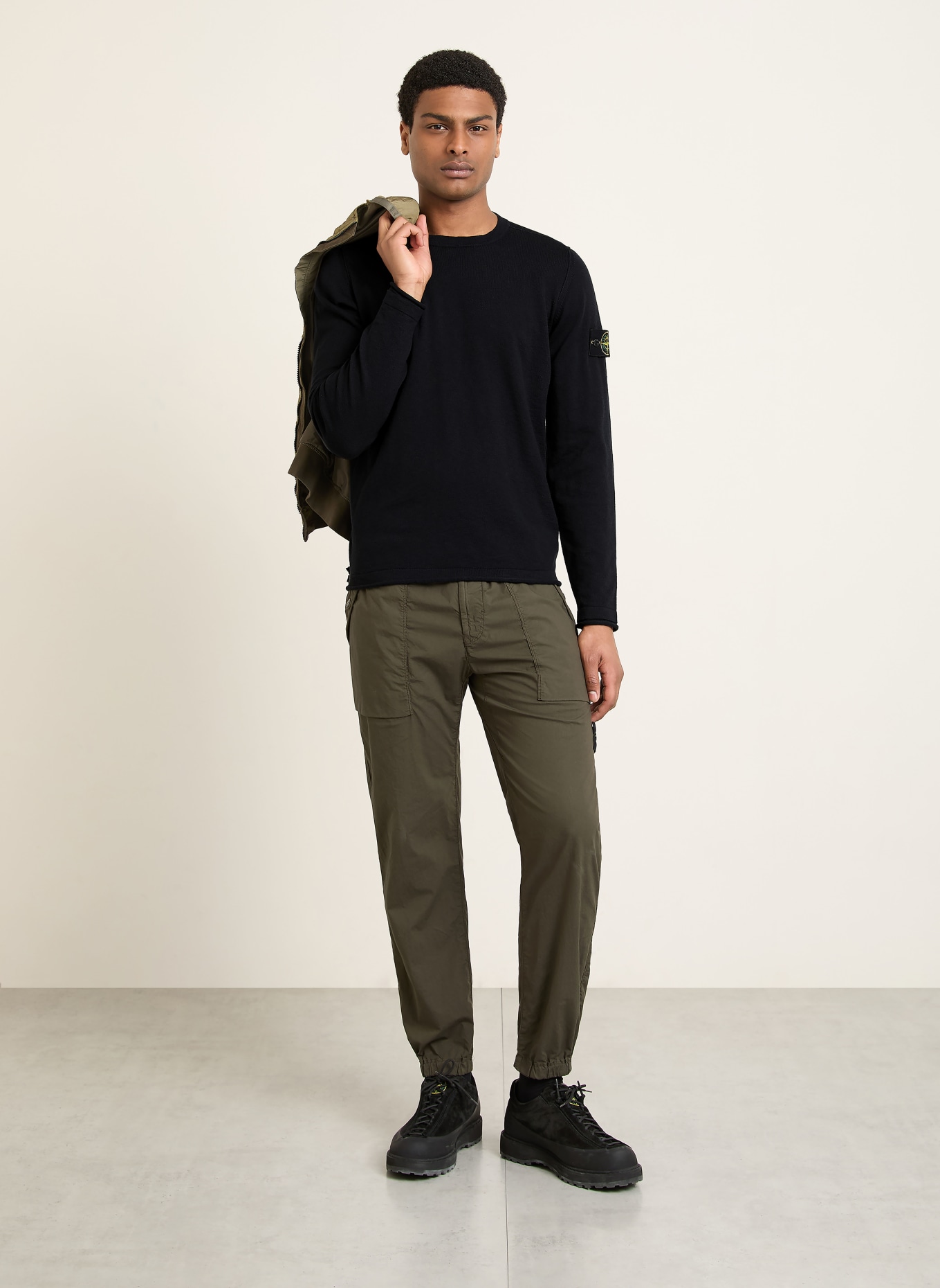 STONE ISLAND sweter: CZARNY