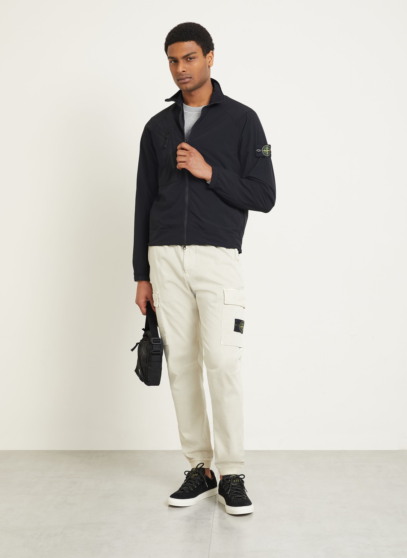 STONE ISLAND veste: NOIR