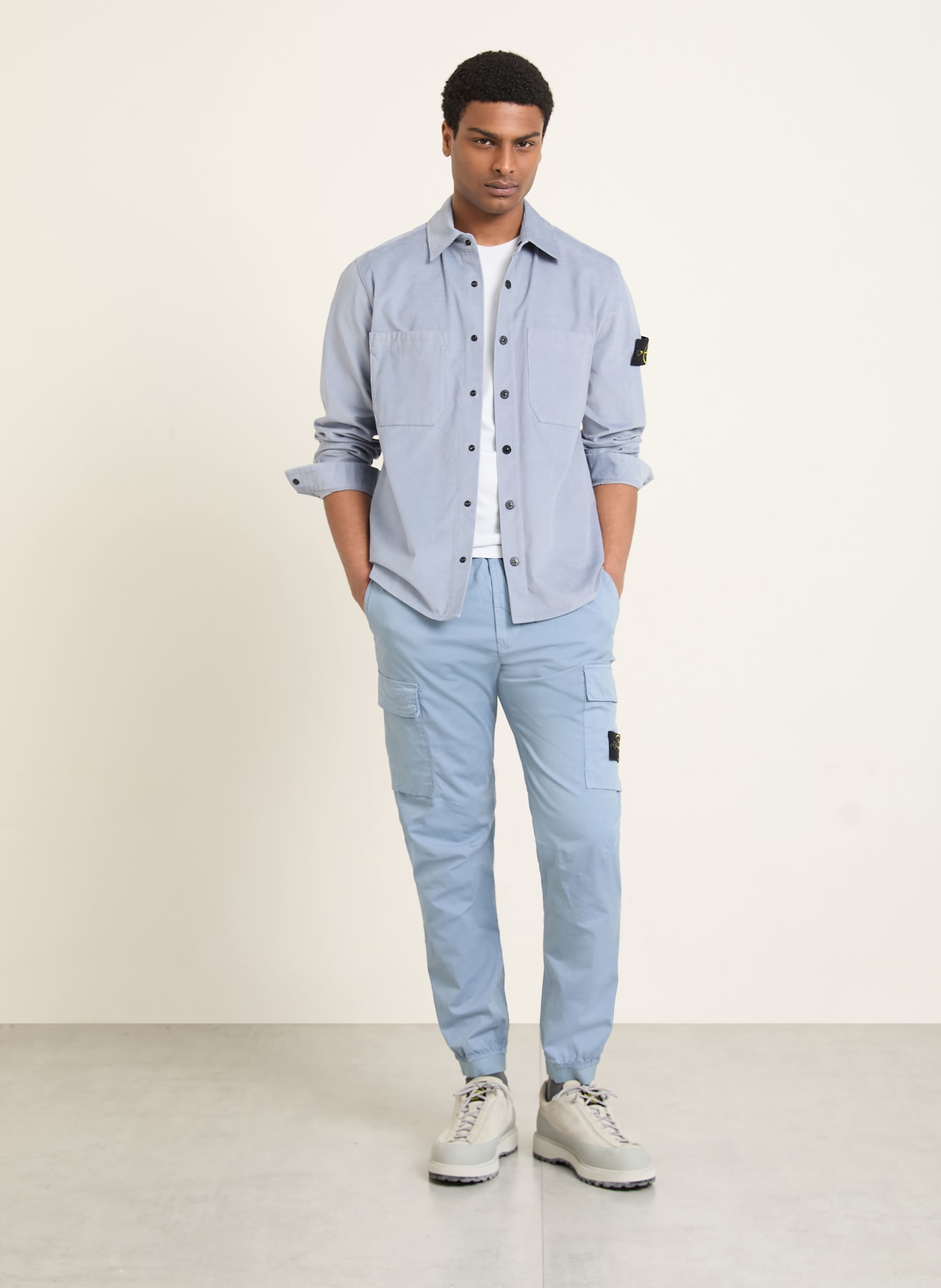 STONE ISLAND Pantalon cargo coupe extra slim: BLEU