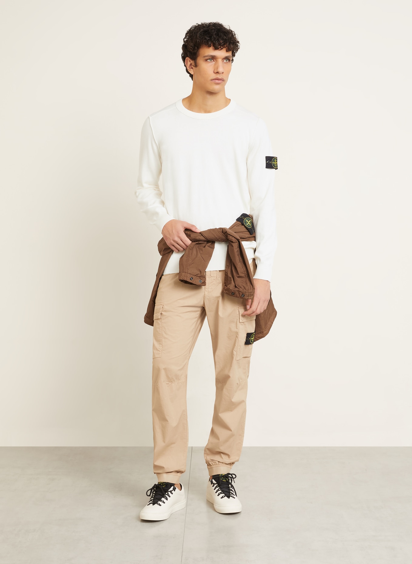 STONE ISLAND trui: CRÈME