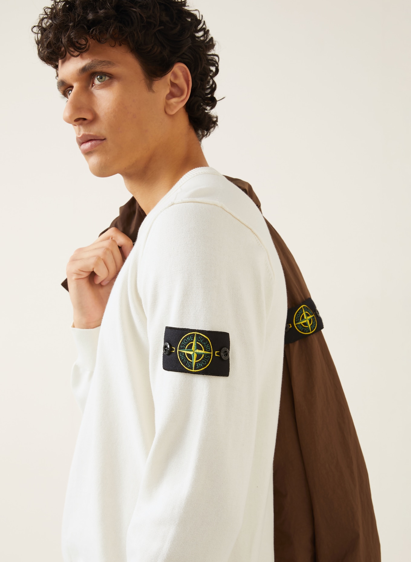 STONE ISLAND trui: CRÈME