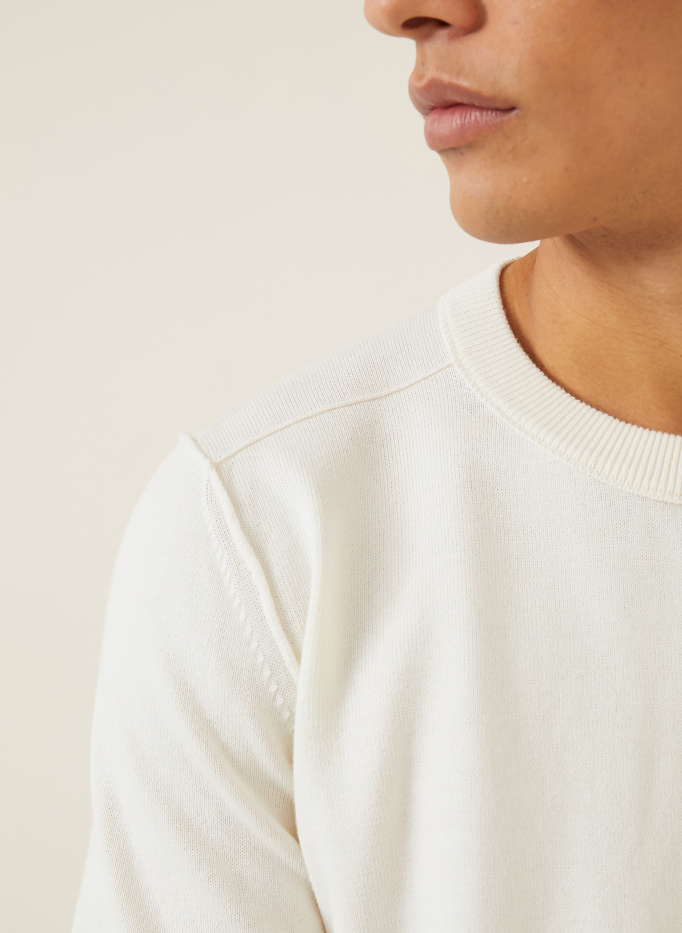 STONE ISLAND trui: CRÈME