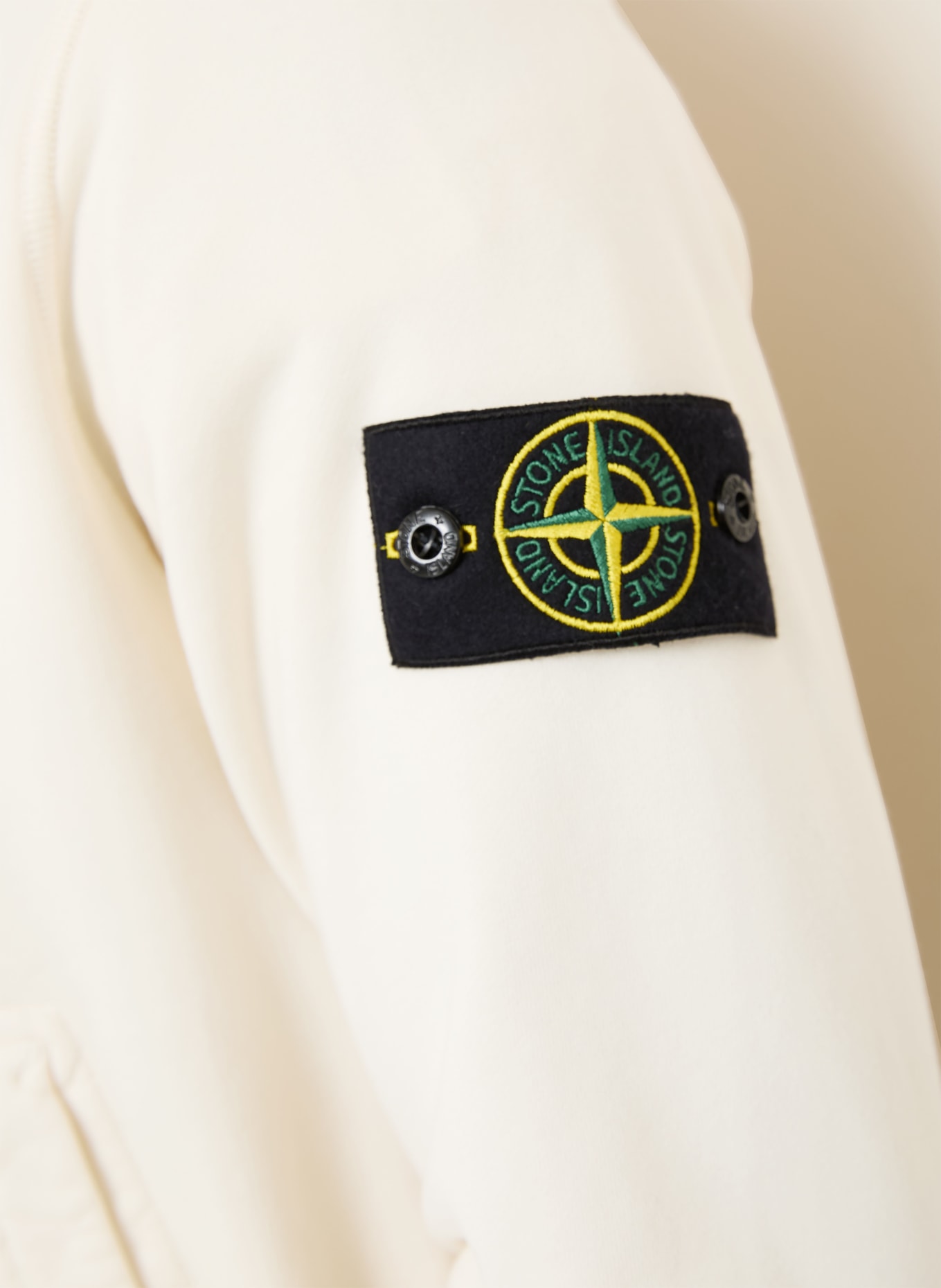 STONE ISLAND sweat à capuche: CRÈME