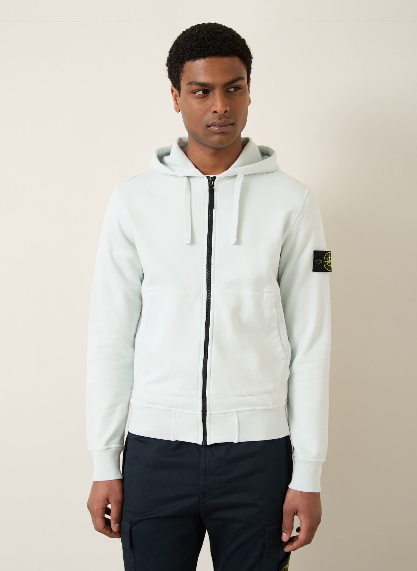 STONE ISLAND sweat à capuche: BLEU CLAIR