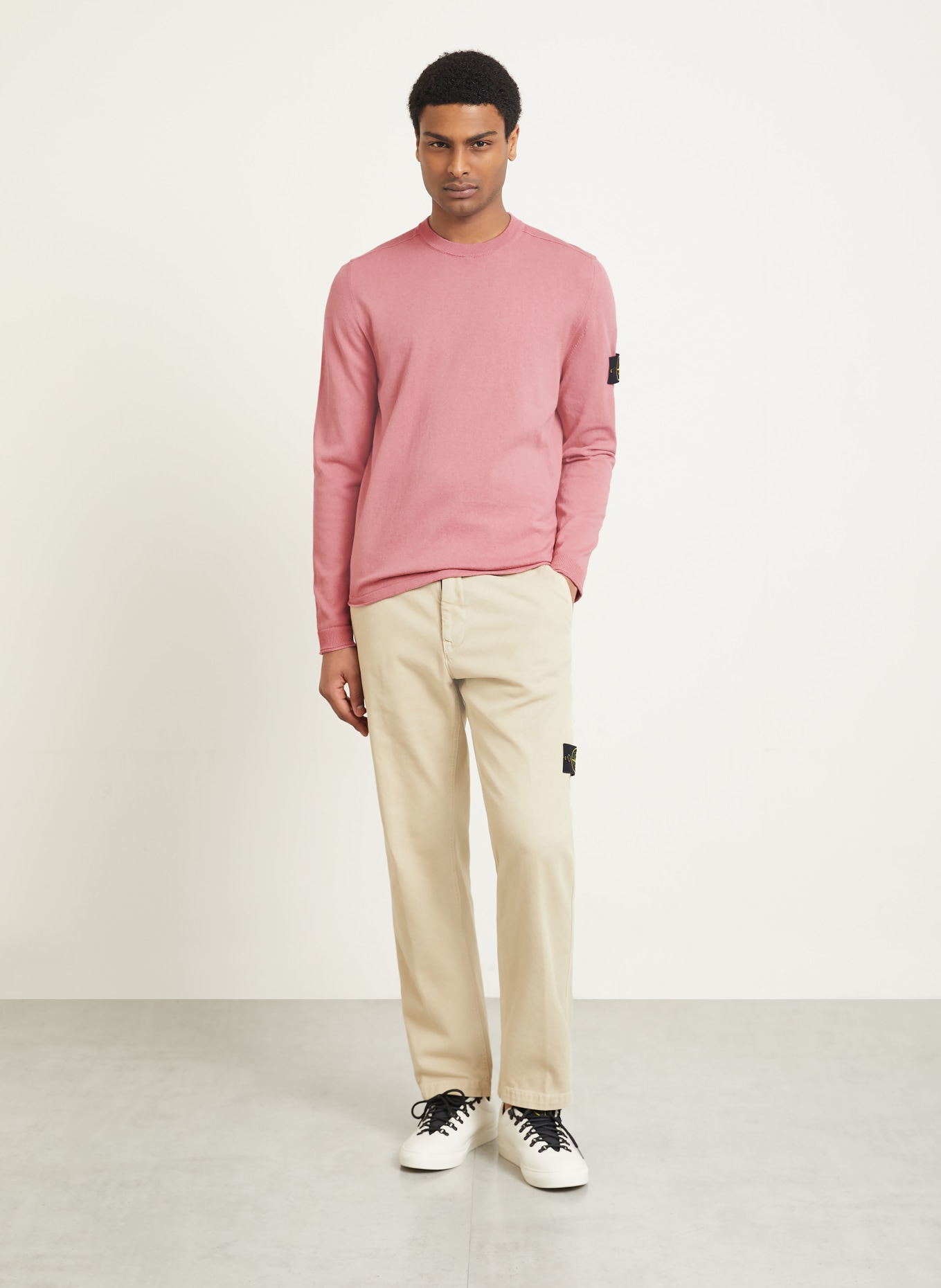 STONE ISLAND sweater: DUSKY PINK