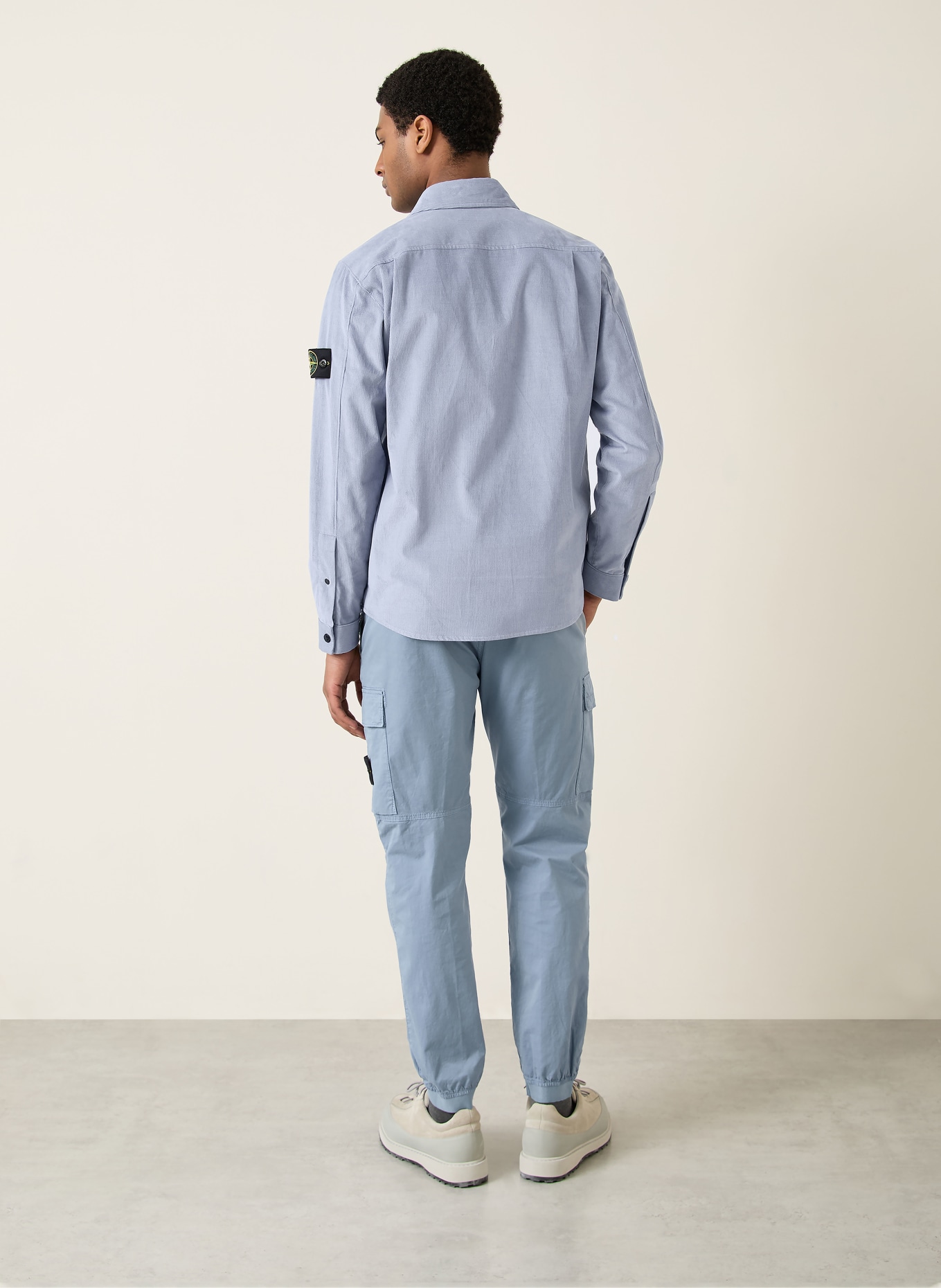 STONE ISLAND Veste en velours côtelé: BLEU CLAIR