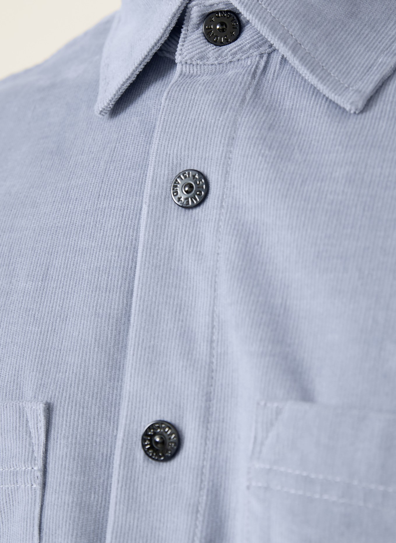 STONE ISLAND Veste en velours côtelé: BLEU CLAIR