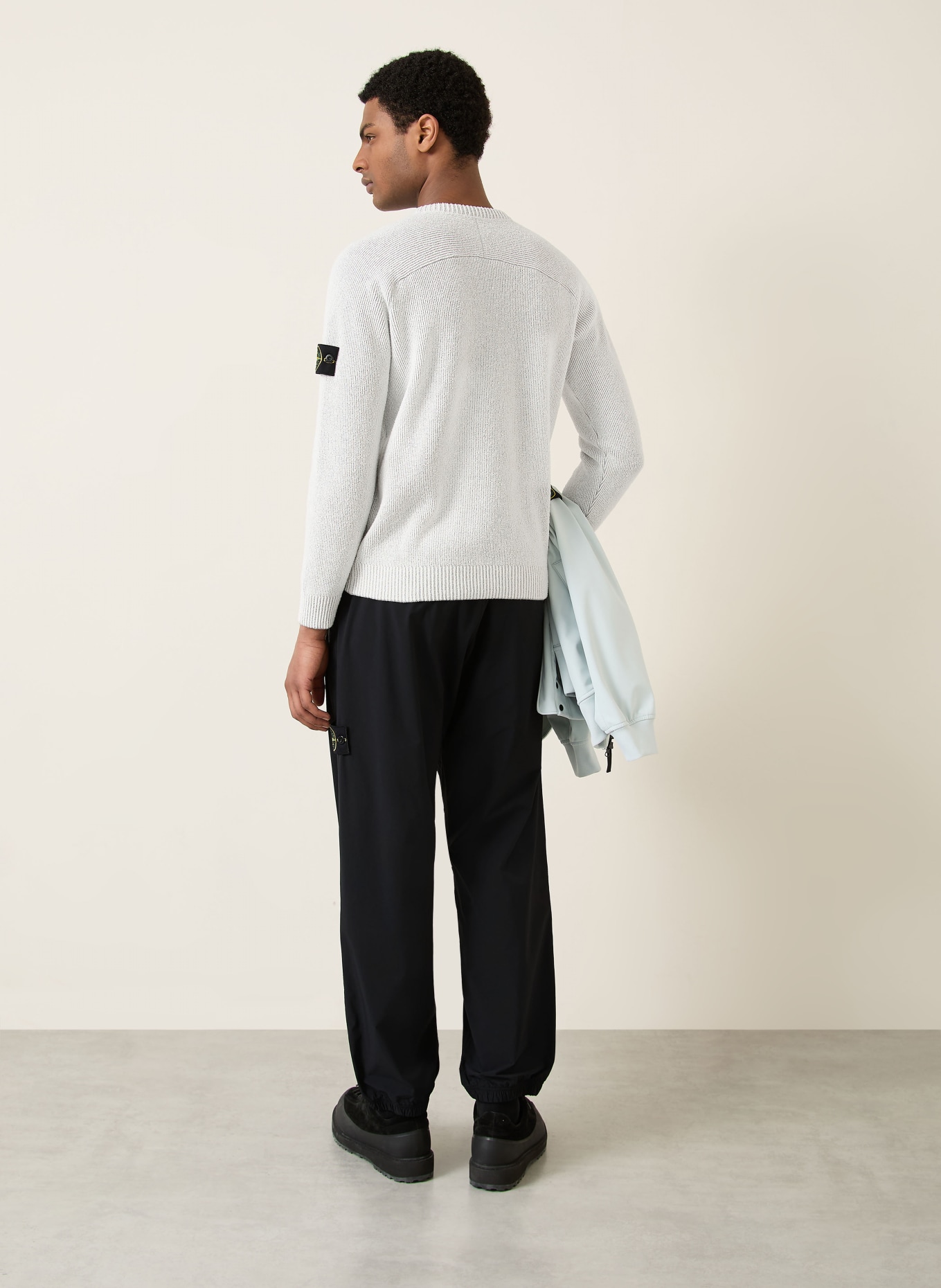 STONE ISLAND sweater: LIGHT GRAY / DARK GRAY