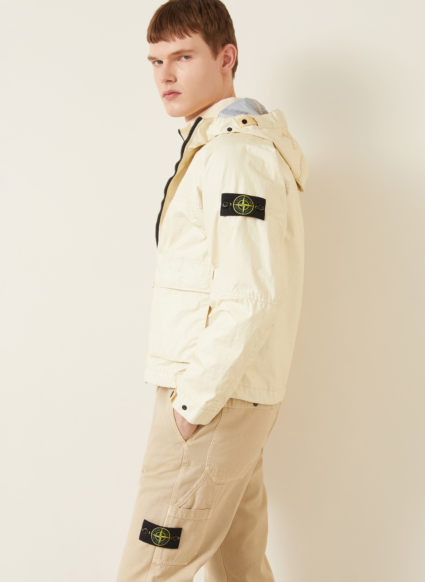 STONE ISLAND Kurtka MEMBRANA 3L TC: ECRU