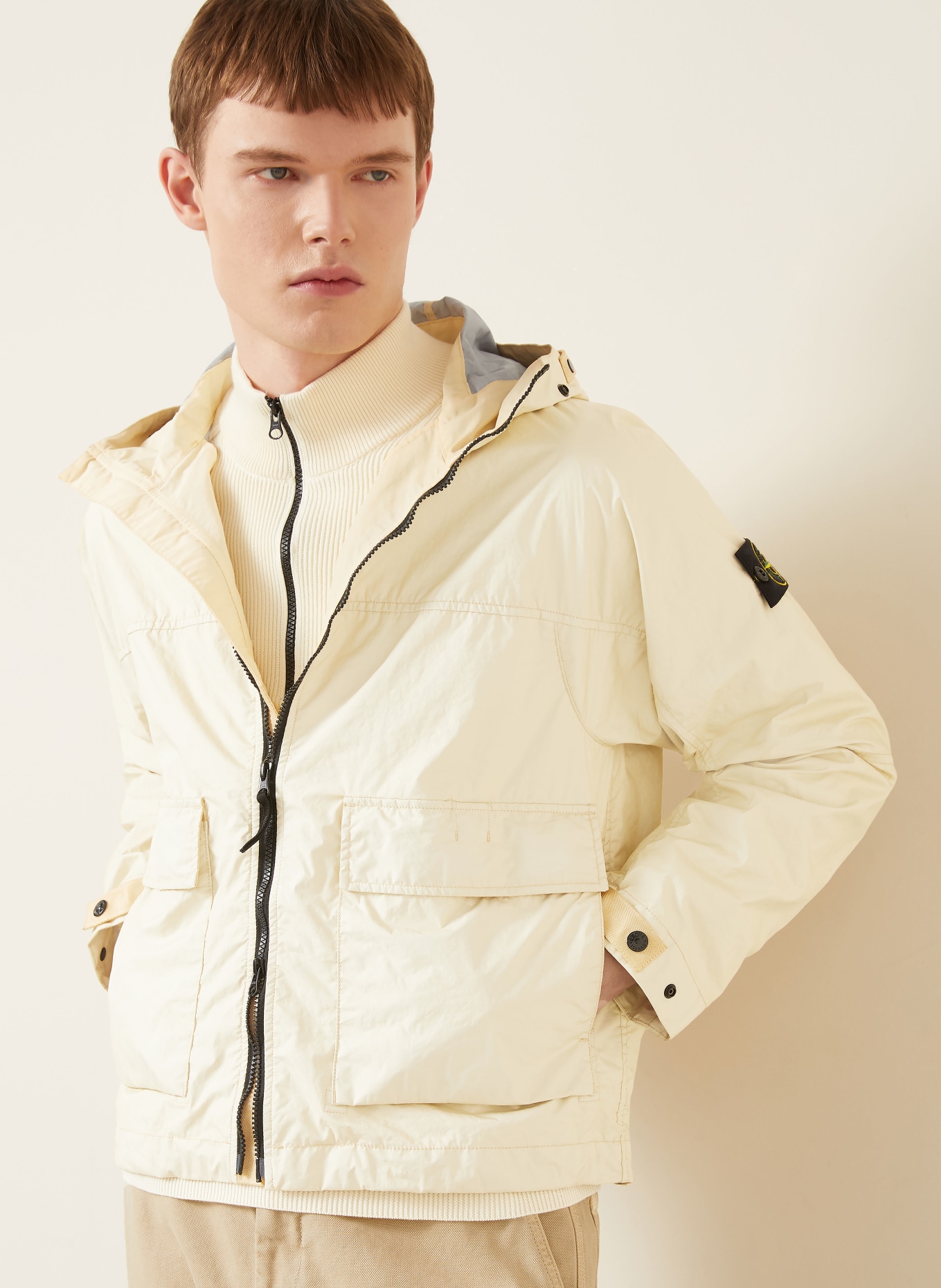 STONE ISLAND Kurtka MEMBRANA 3L TC: ECRU