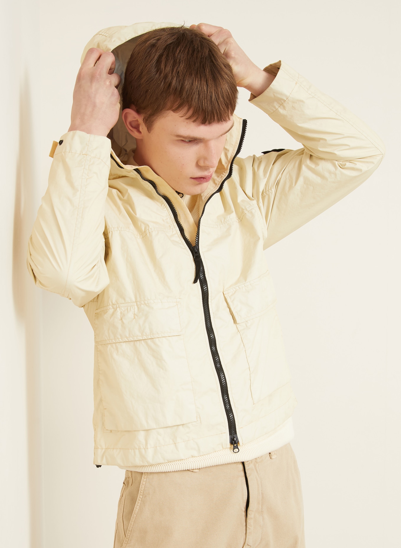 STONE ISLAND Kurtka MEMBRANA 3L TC: ECRU