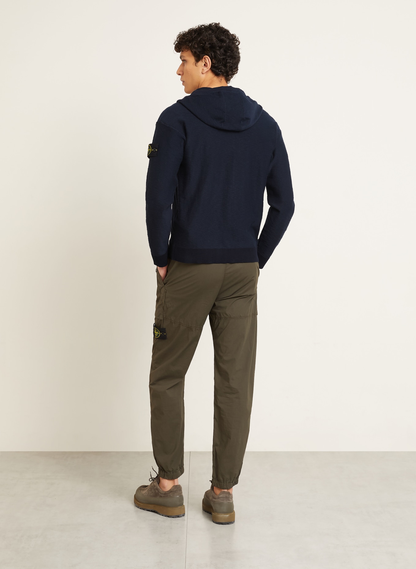 STONE ISLAND vest: DONKERBLAUW