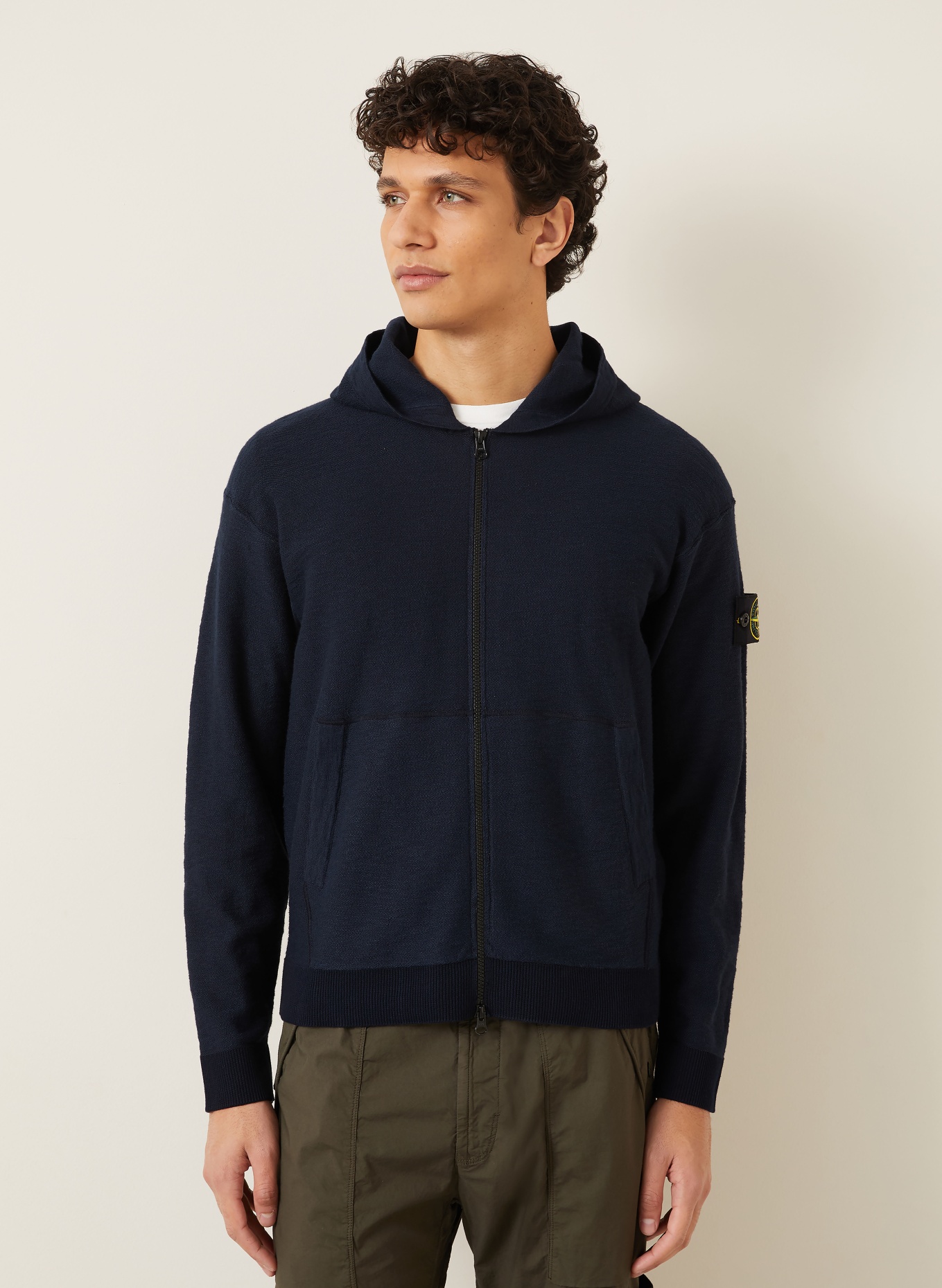 STONE ISLAND vest: DONKERBLAUW