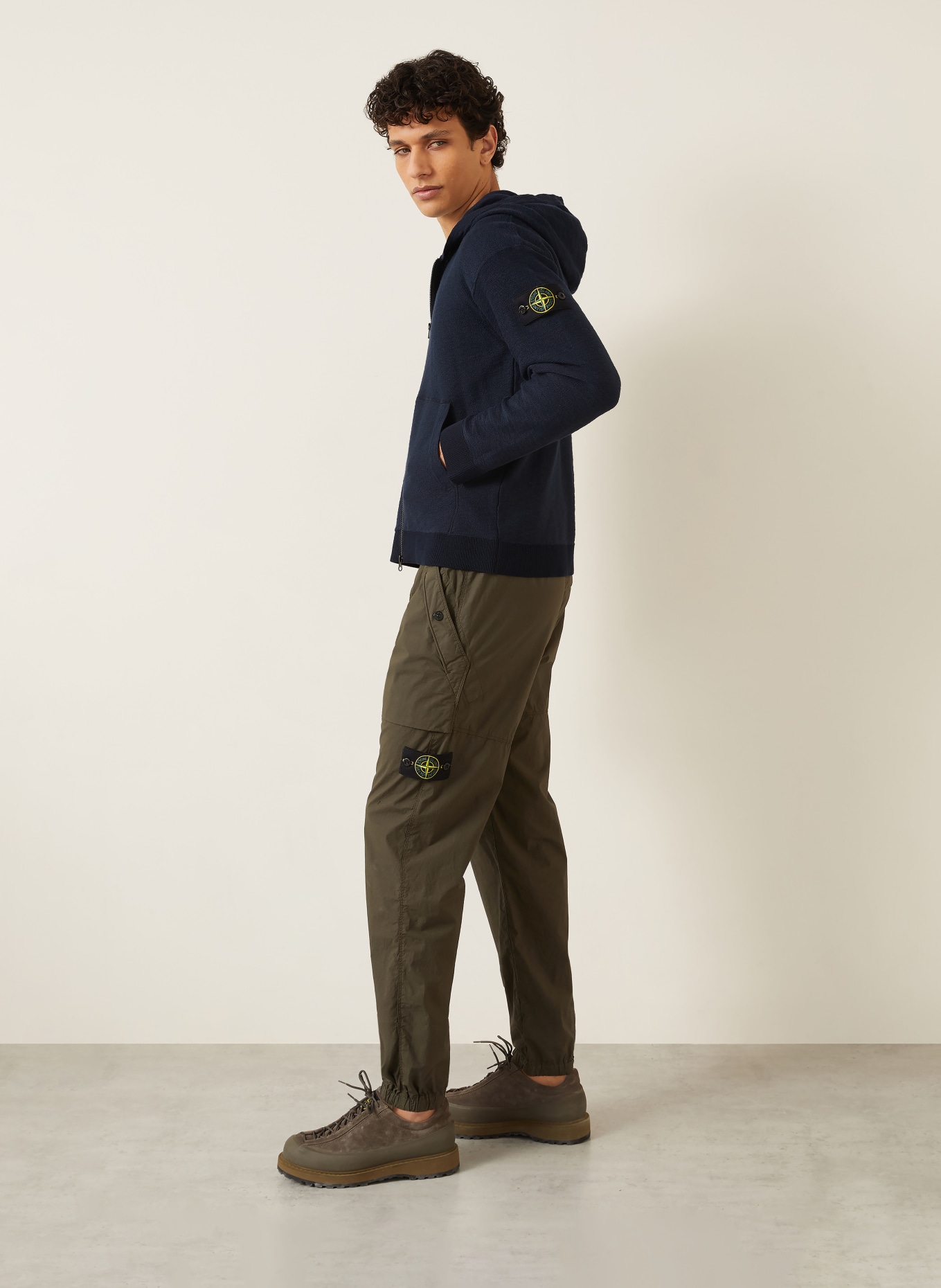 STONE ISLAND vest: DONKERBLAUW