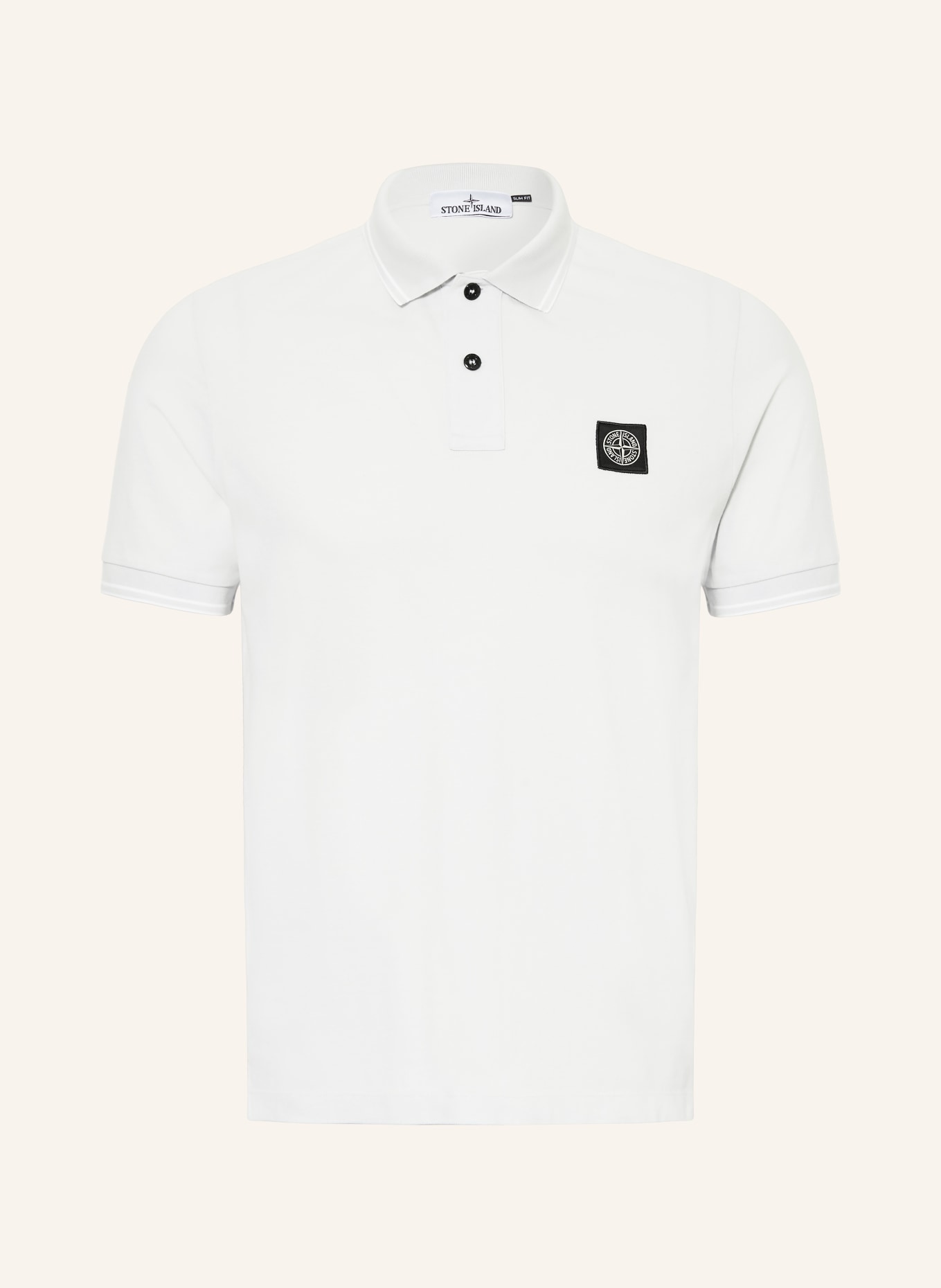 STONE ISLAND Koszulka polo z pikowanym wzorem: JASNOCZARY