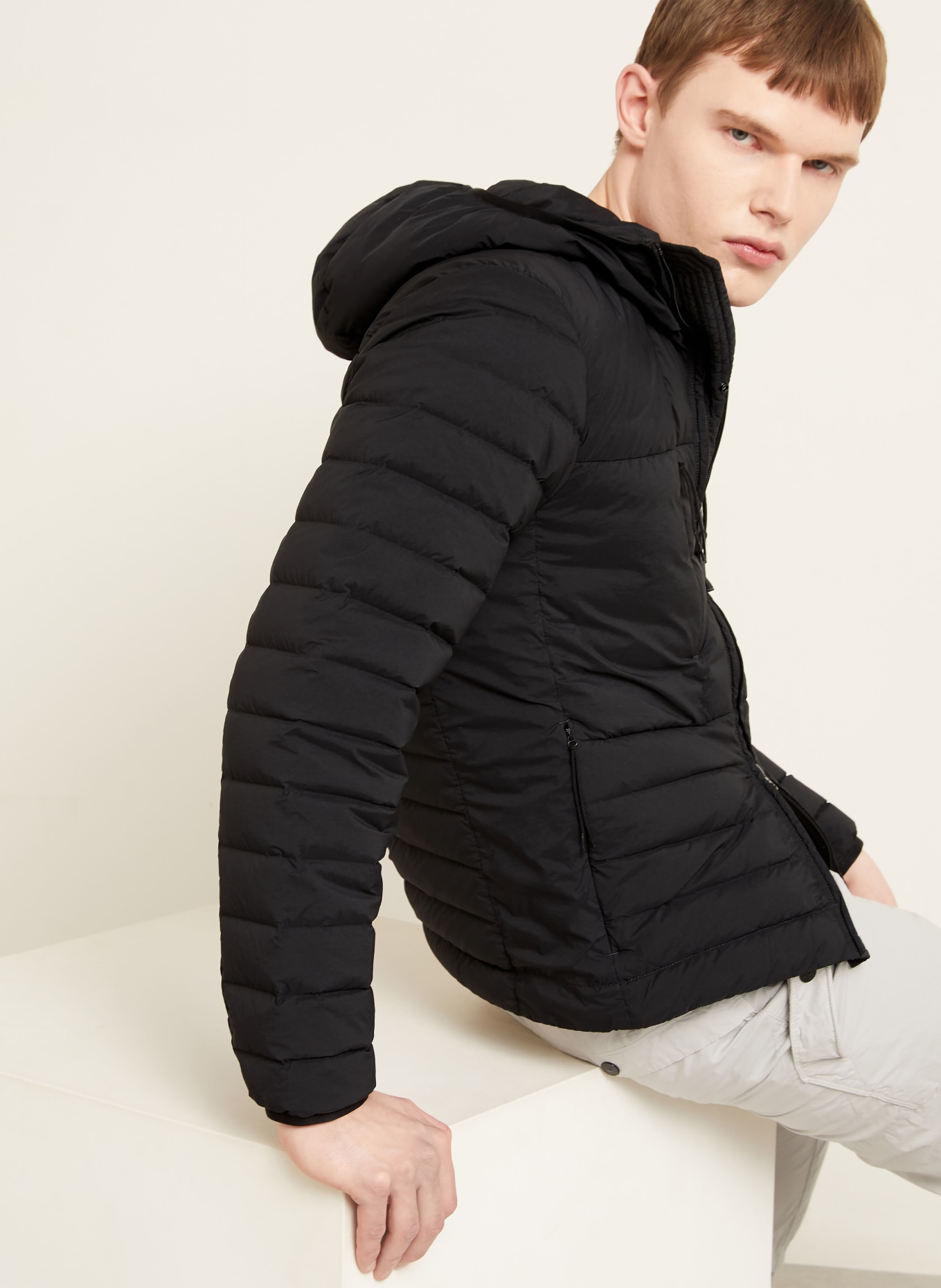 STONE ISLAND Daunenjacke: SCHWARZ