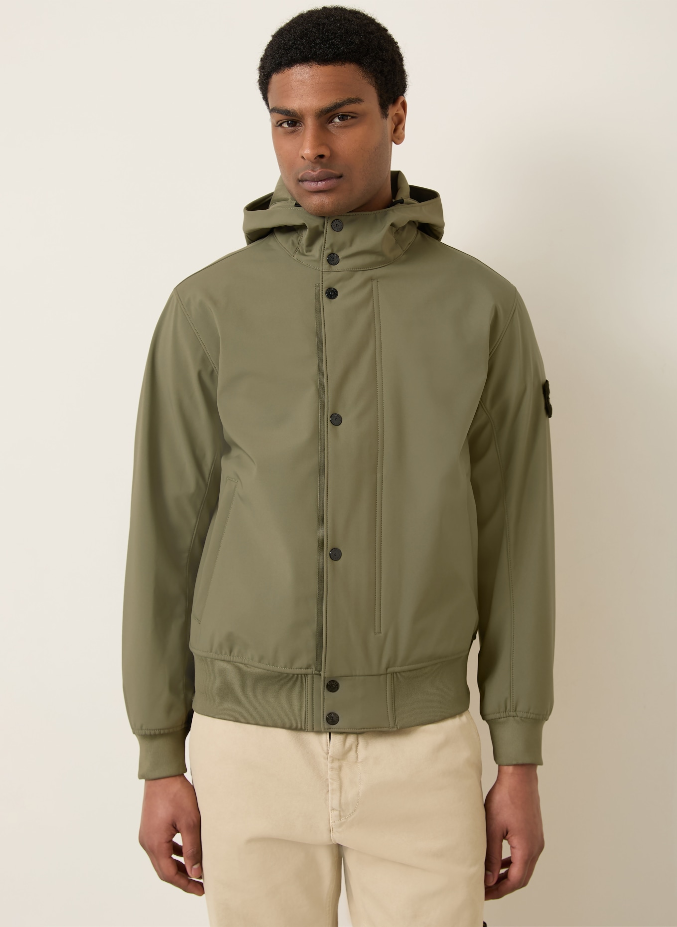 STONE ISLAND veste softshell: KAKI
