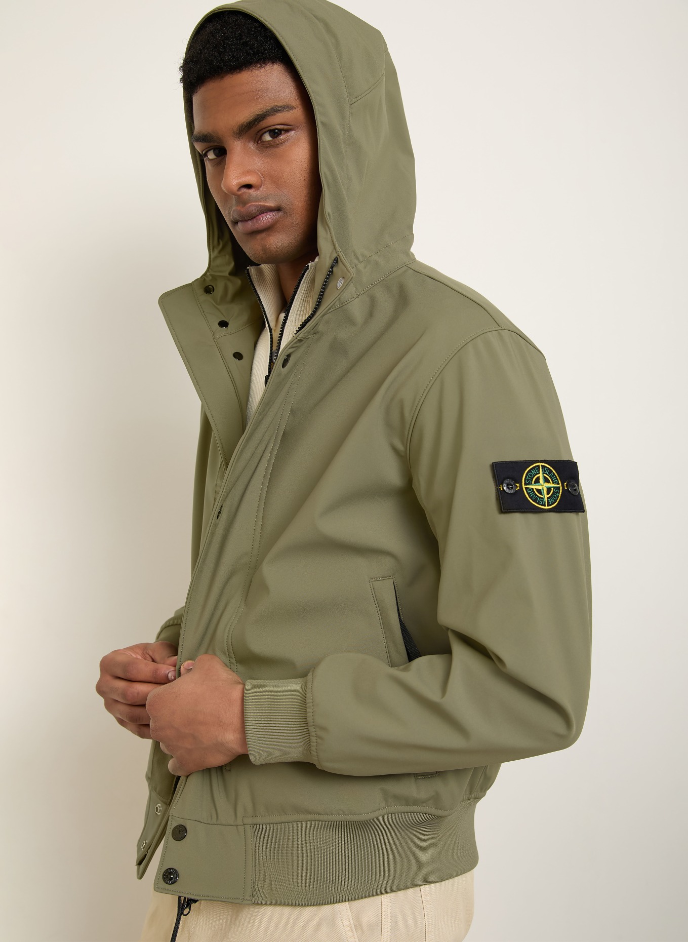 STONE ISLAND veste softshell: KAKI