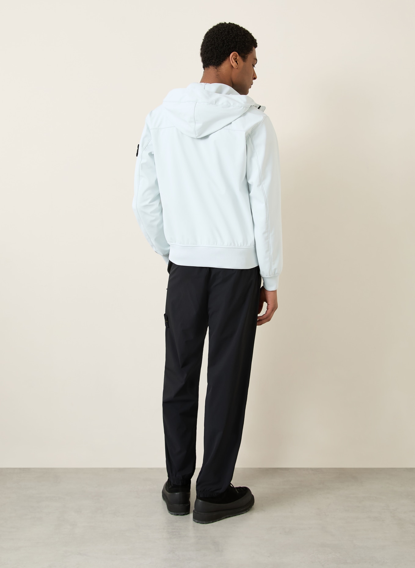 STONE ISLAND veste softshell: BLEU CLAIR