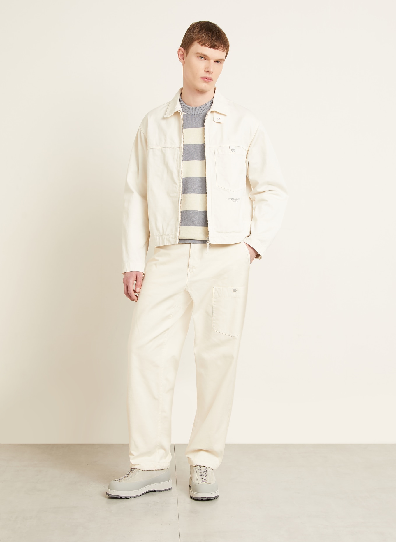 STONE ISLAND Broek met normale pasvorm: BEIGE