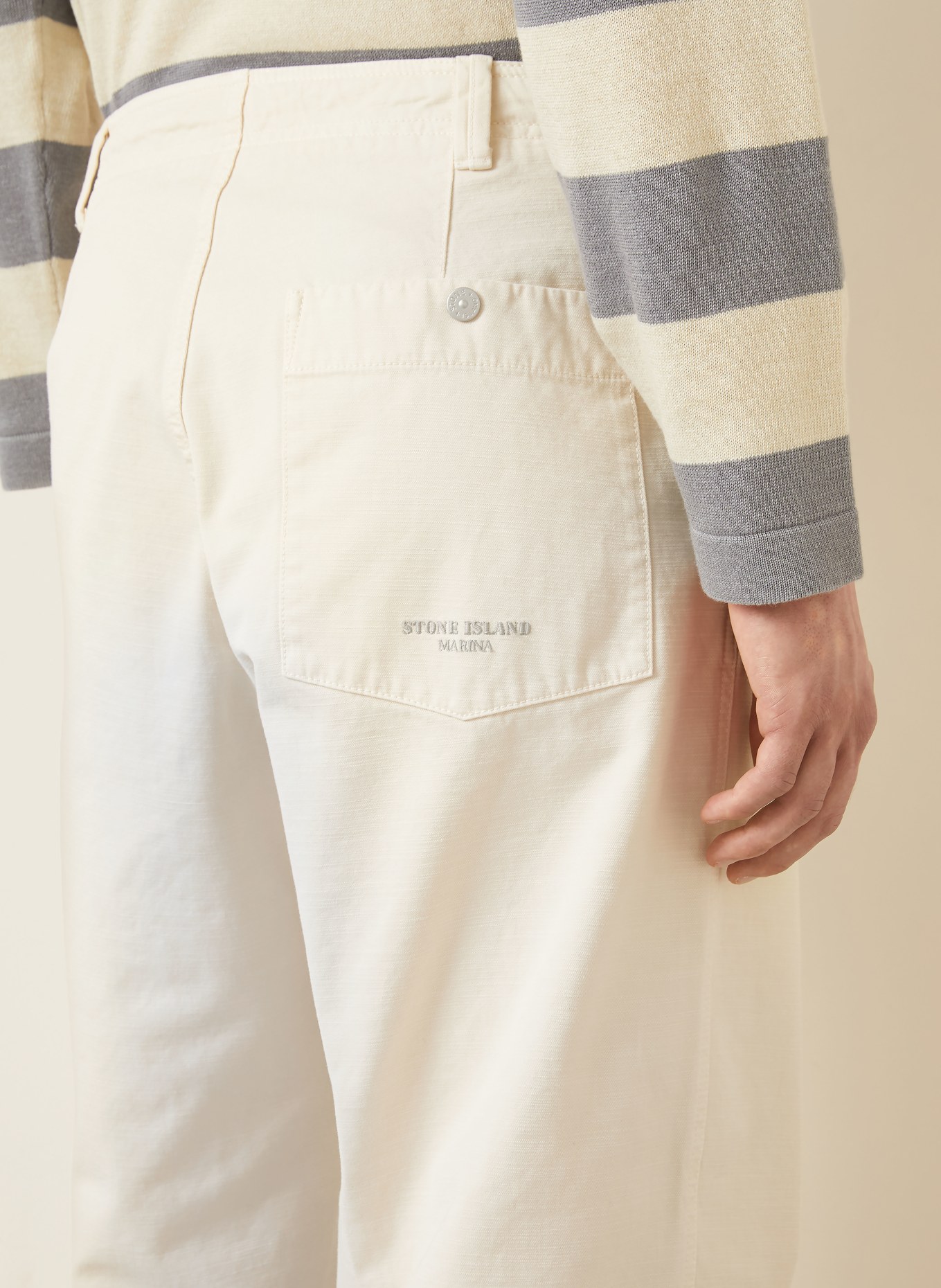 STONE ISLAND Broek met normale pasvorm: BEIGE