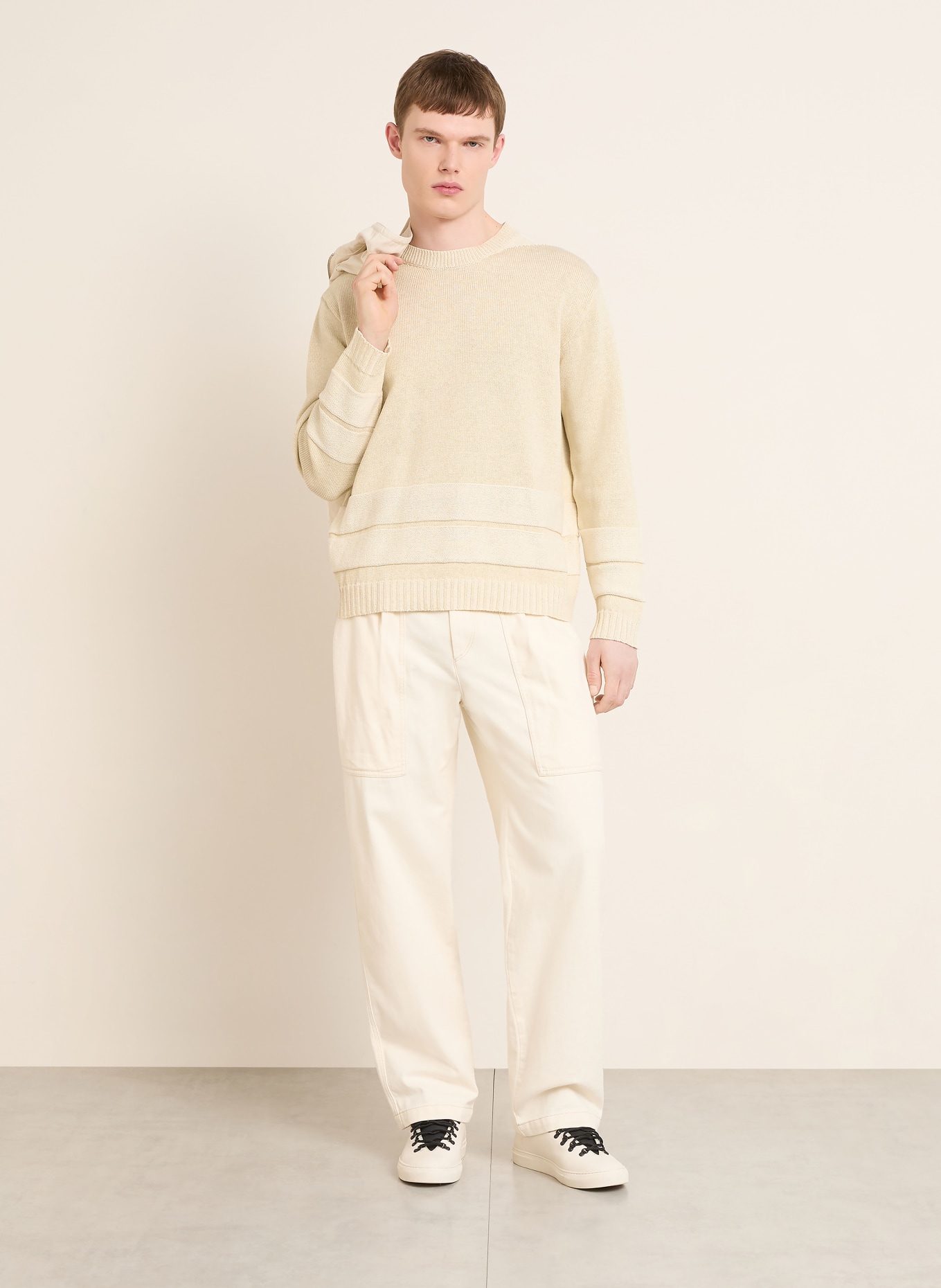 STONE ISLAND Trui met linnen: BEIGE