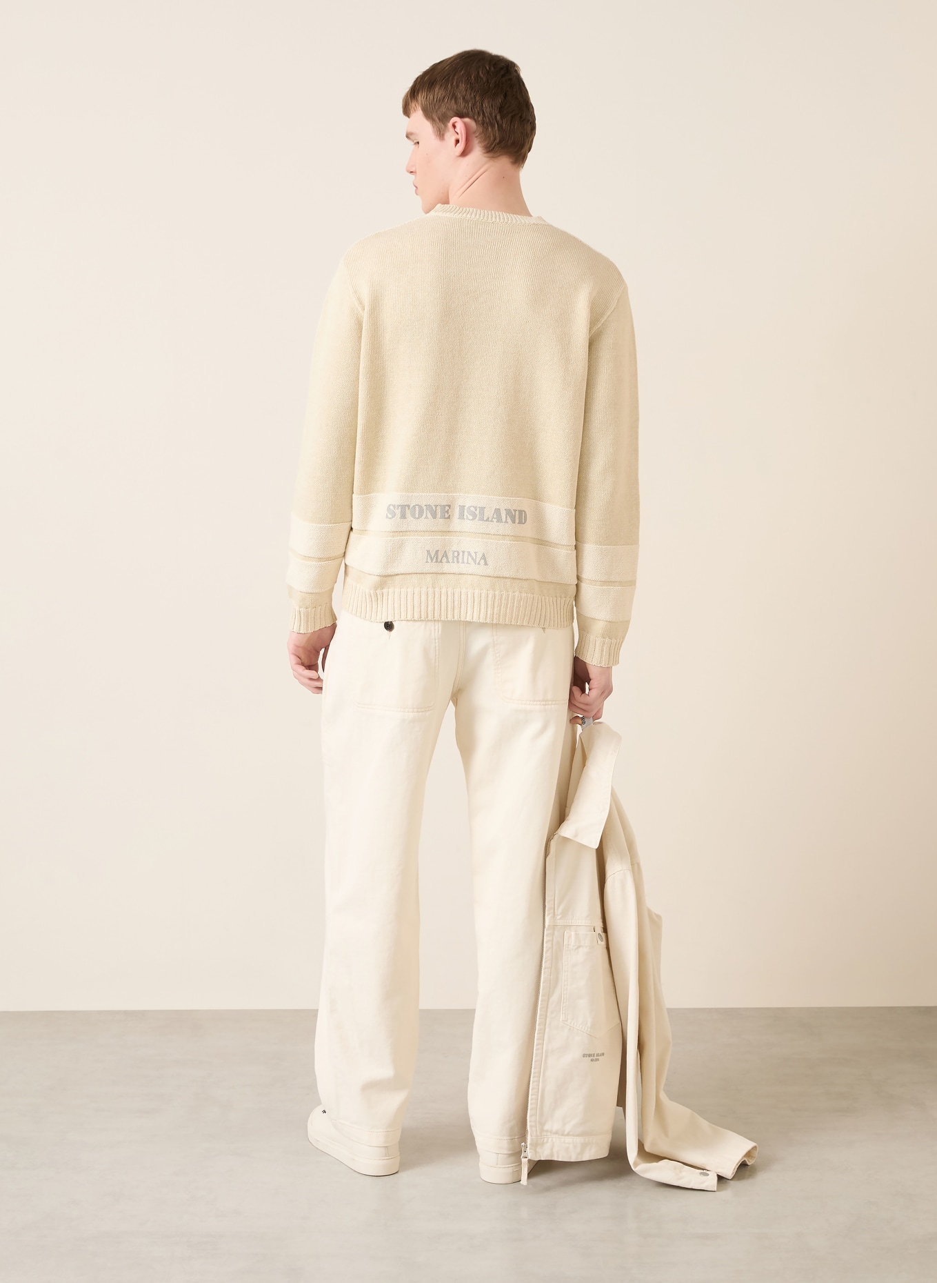 STONE ISLAND Trui met linnen: BEIGE