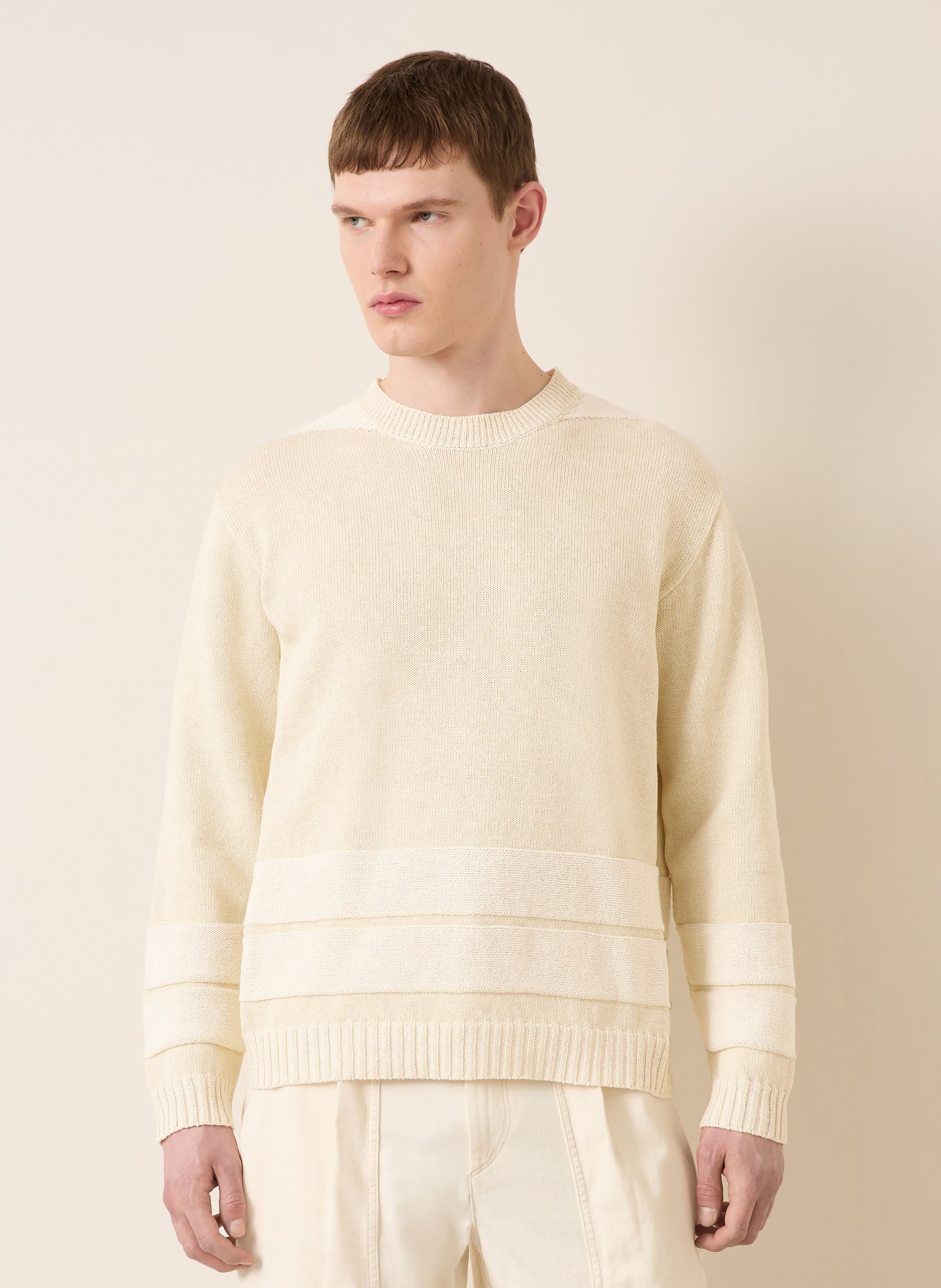 STONE ISLAND Trui met linnen: BEIGE