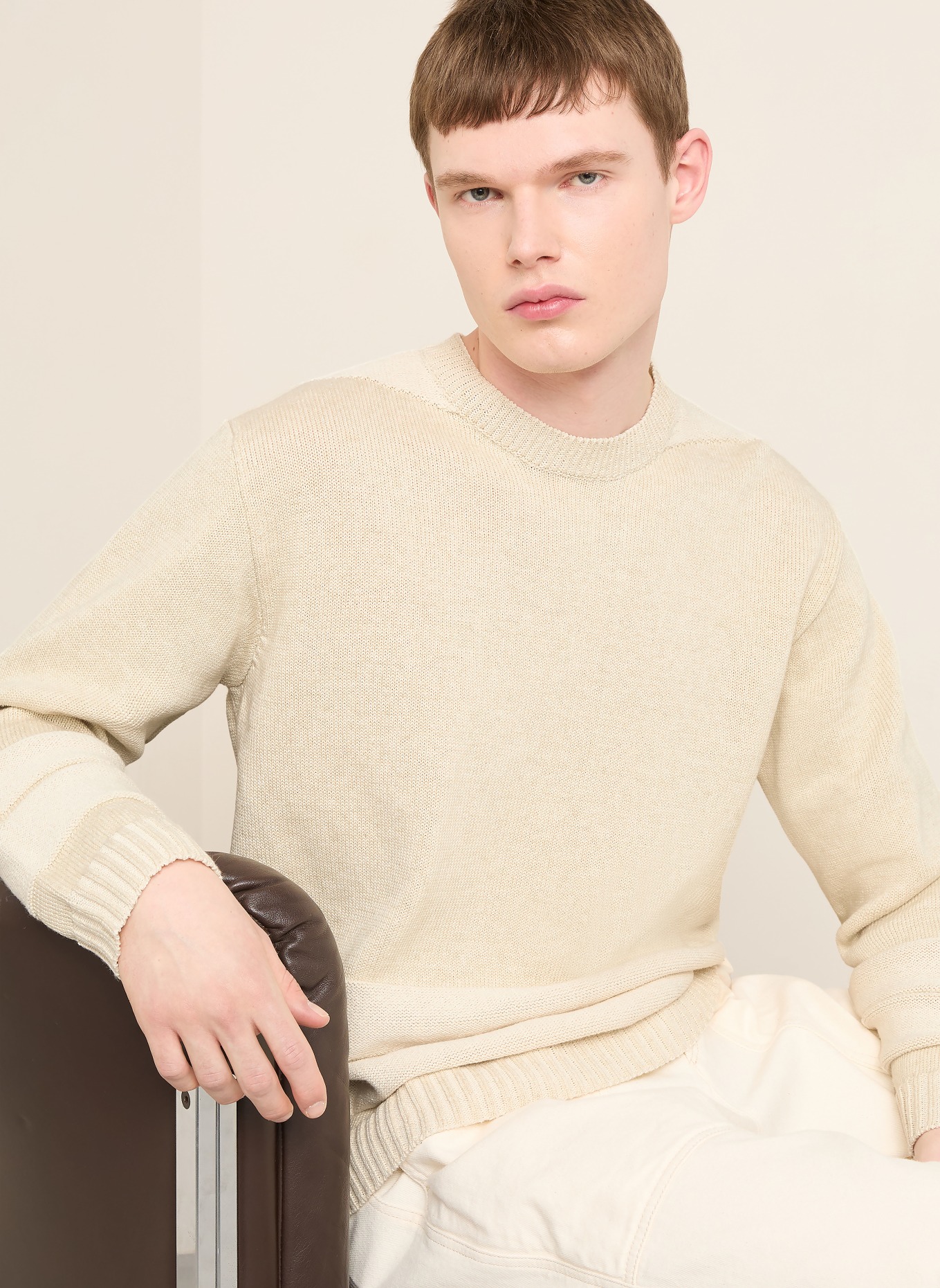 STONE ISLAND Trui met linnen: BEIGE