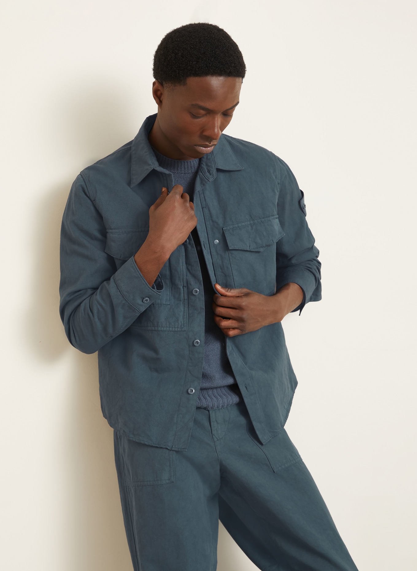 STONE ISLAND Overjacket GHOST: DUNKELBLAU