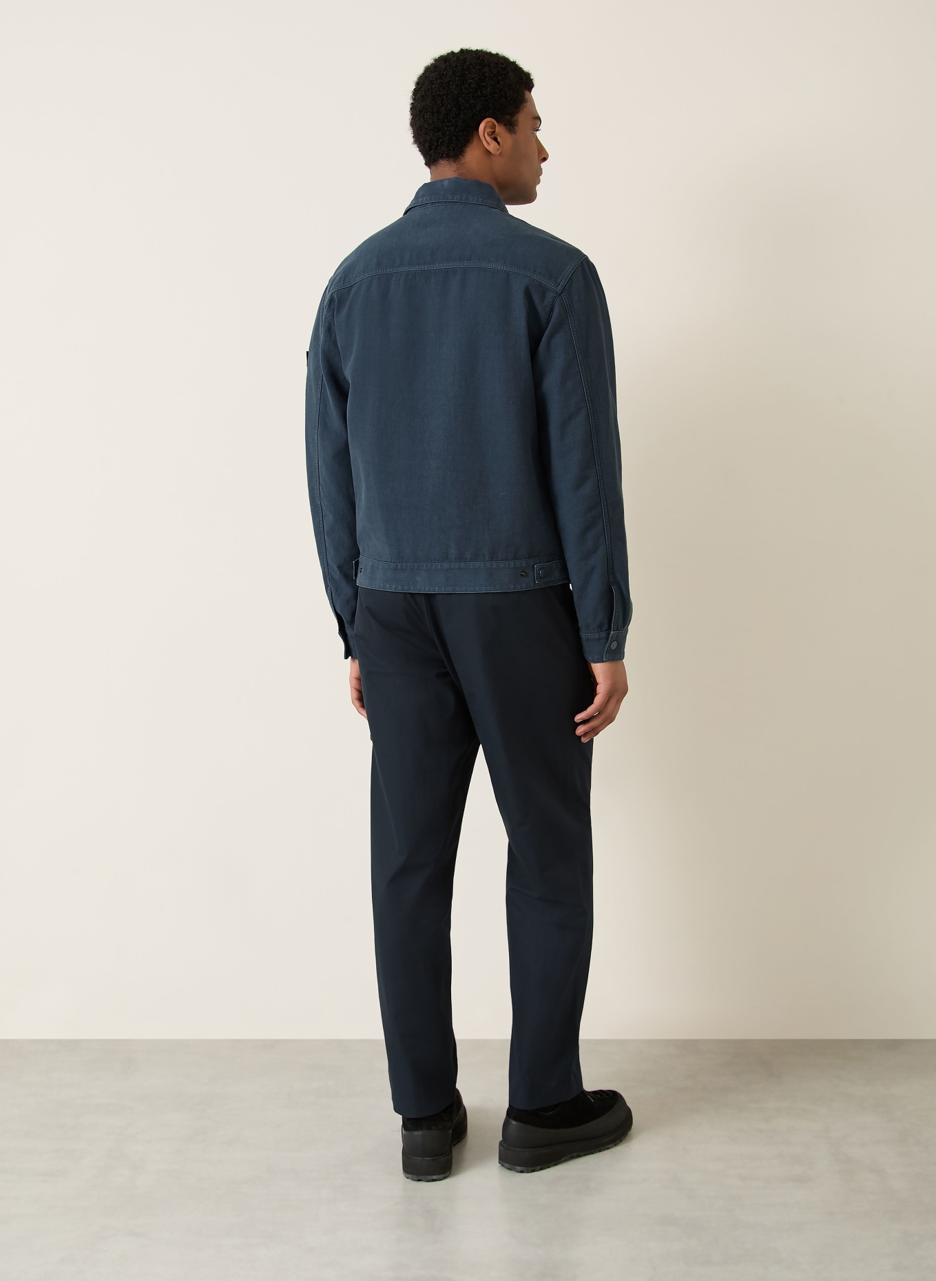 STONE ISLAND Survêtement avec lin: BLEU