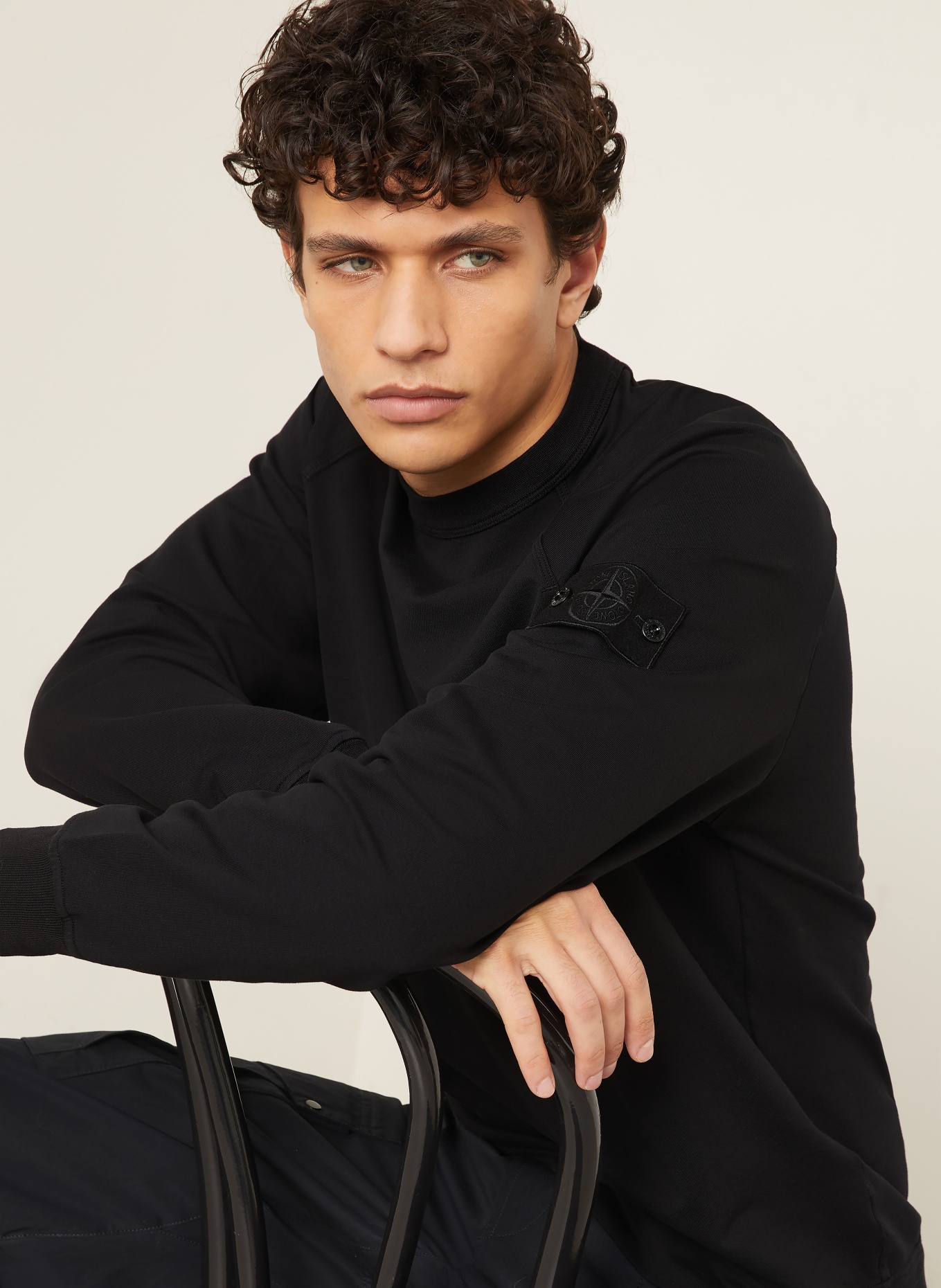 STONE ISLAND Sweatshirt GHOST: ZWART