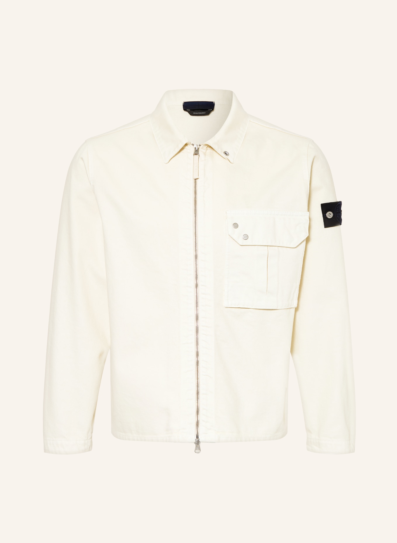 STONE ISLAND Jeans-Overjacket: ECRU