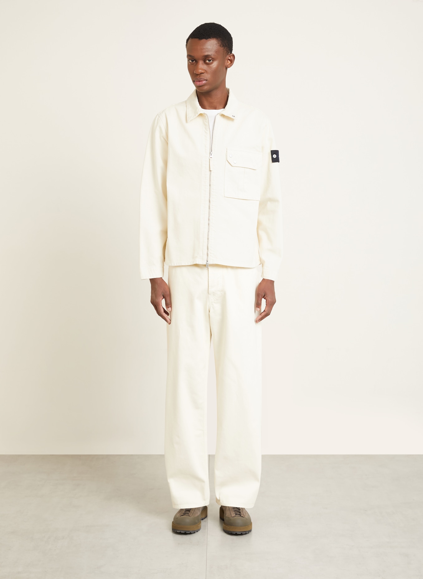STONE ISLAND Jeans-Overjacket: ECRU