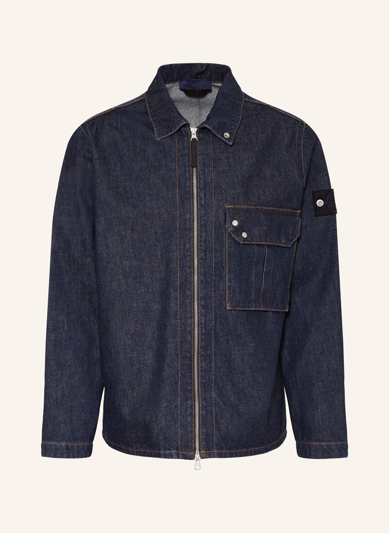 STONE ISLAND Jeans-Overjacket: DUNKELBLAU