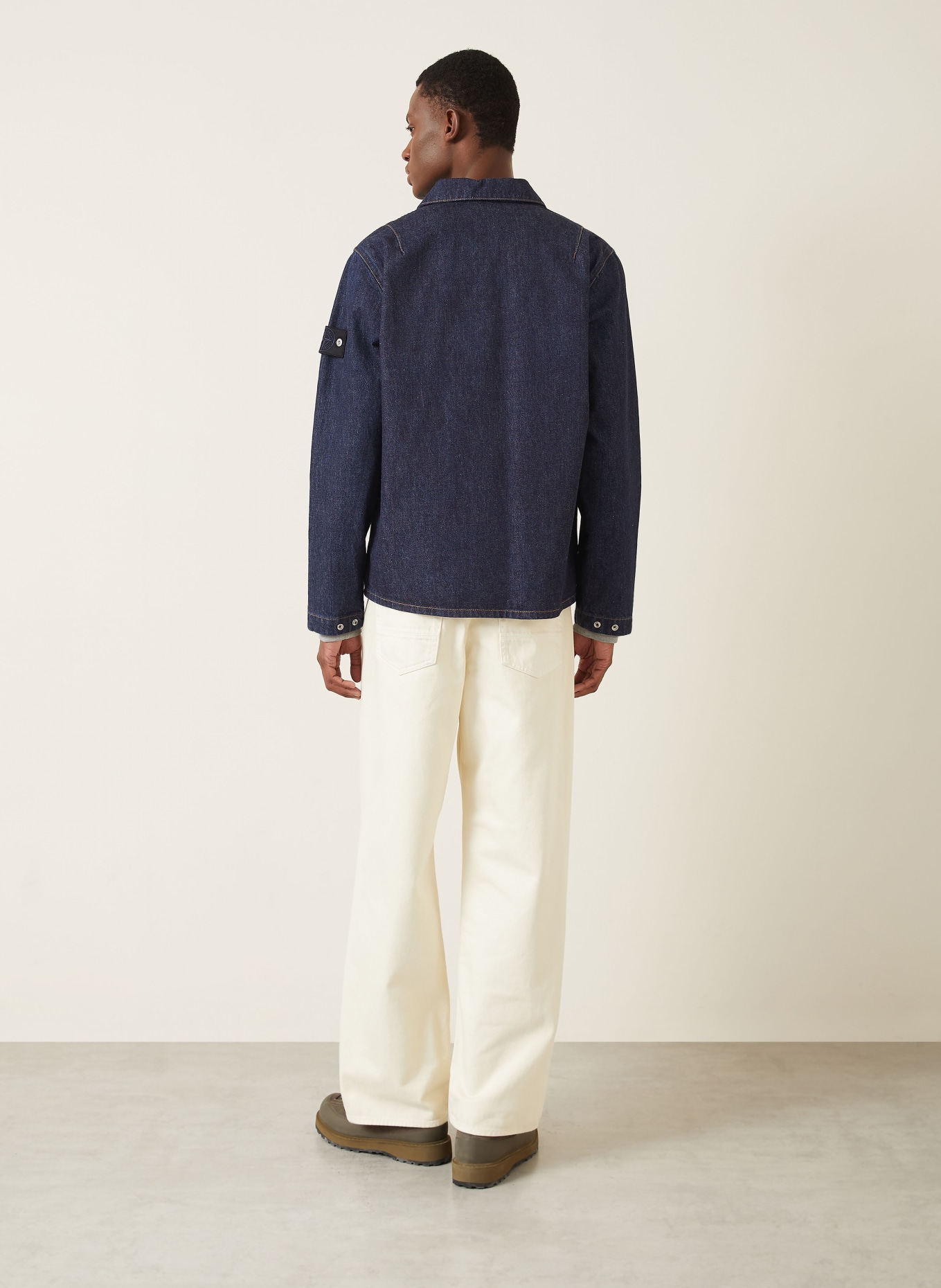 STONE ISLAND Jeans-Overjacket: DUNKELBLAU